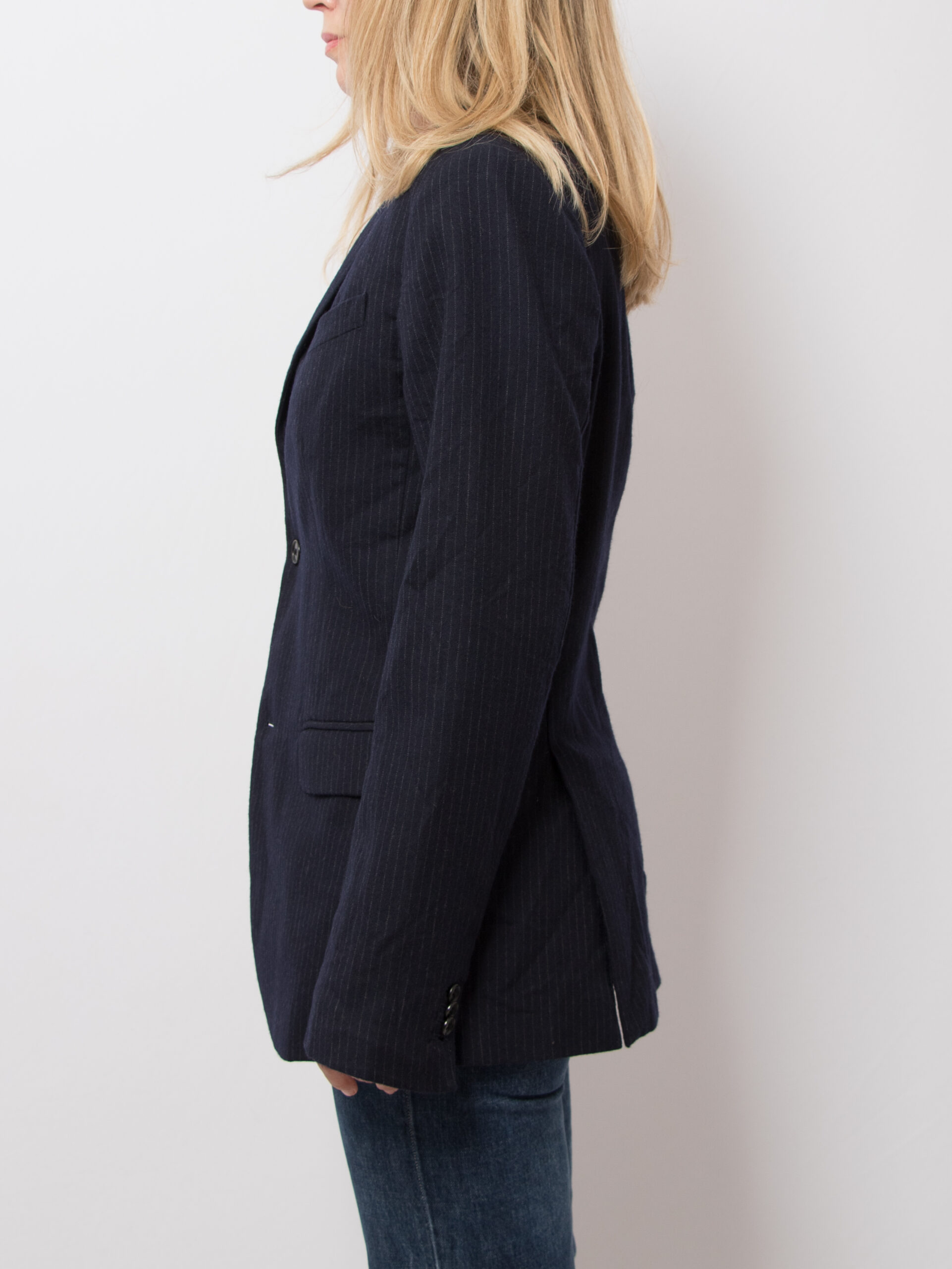 GAP Blue Striped Wool Blazer GAP Blue Striped Wool Blazer - Image 3