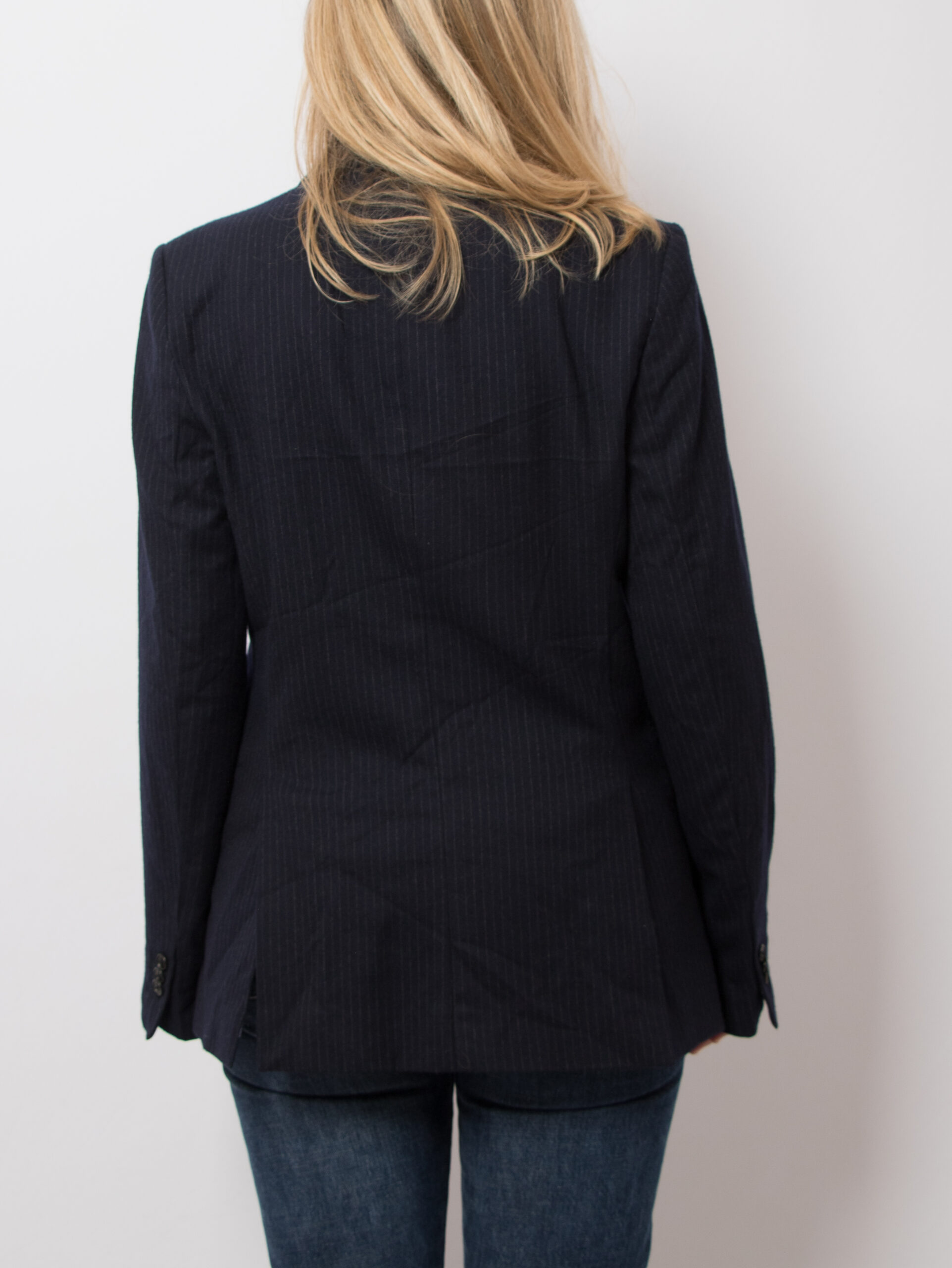GAP Blue Striped Wool Blazer GAP Blue Striped Wool Blazer - Image 4