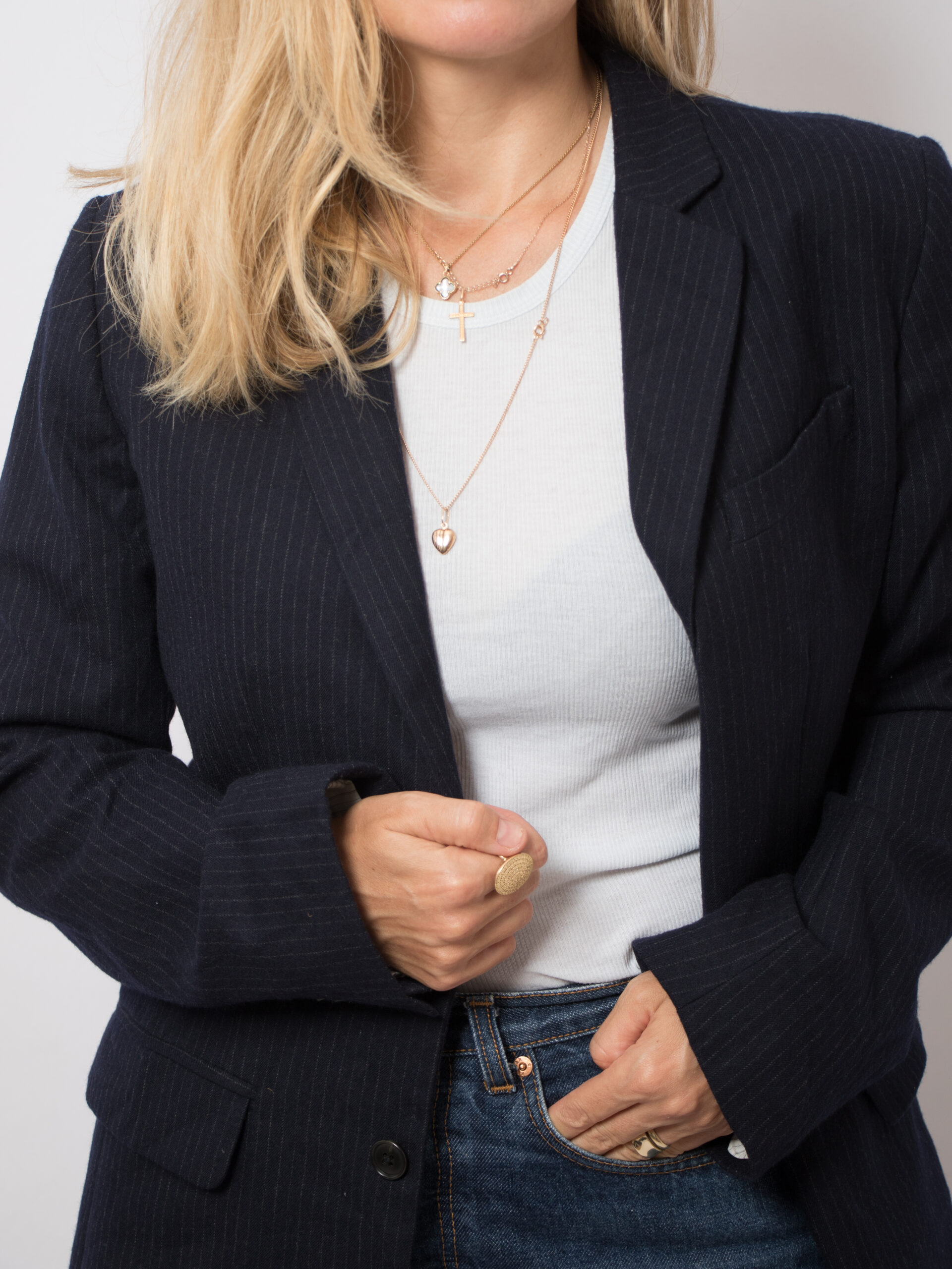 GAP Blue Striped Wool Blazer GAP Vintage Blue Striped Wool Blazer Size M Gift for Girlfriend, Boyfriend Originally Menswear