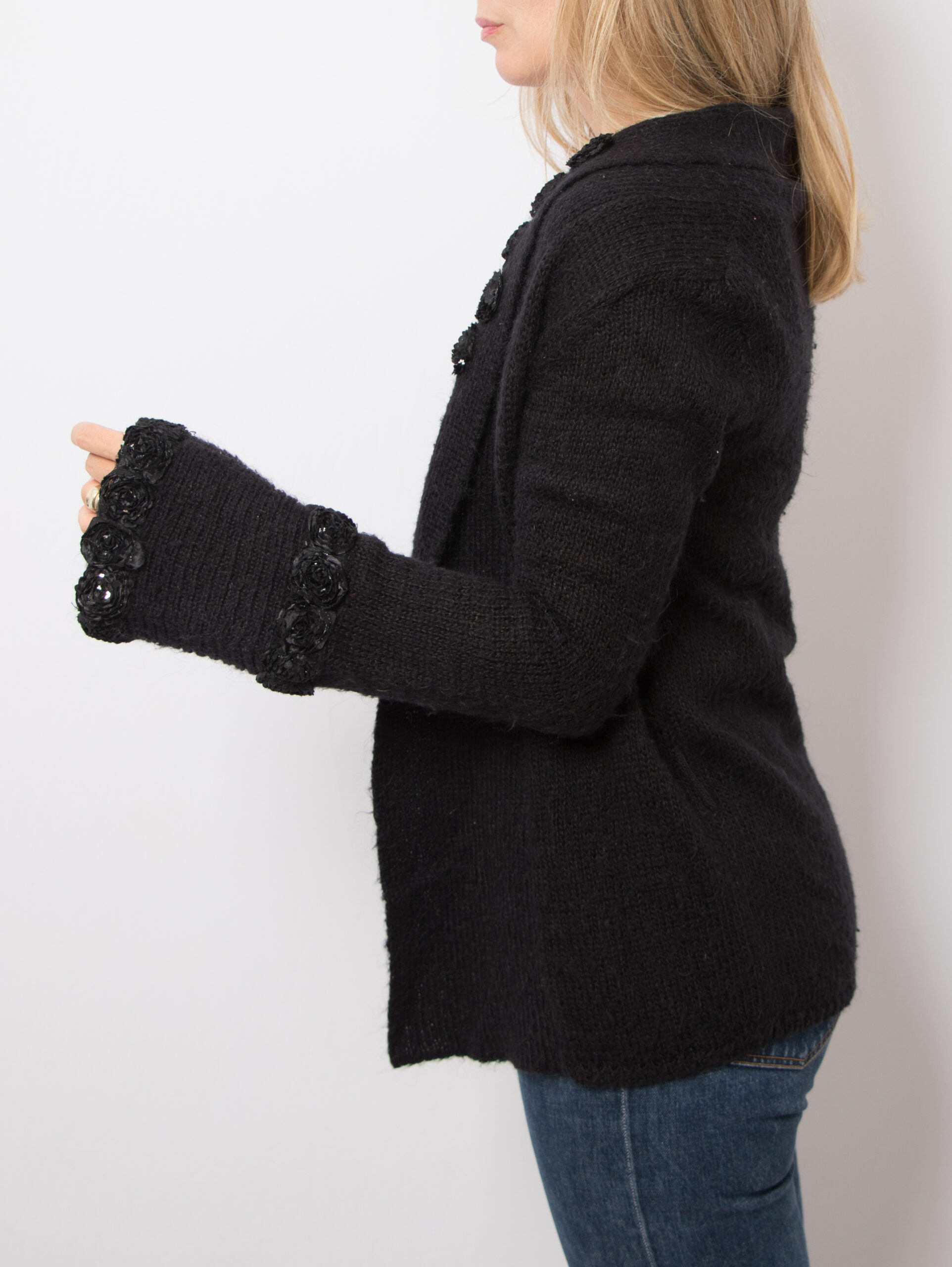 Vintage Bell Sleeves Alpaca Cardigan Vintage Bell Sleeves Alpaca Cardigan - Image 3
