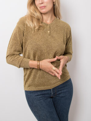 Vintage Shimmery Knit Sweater Top