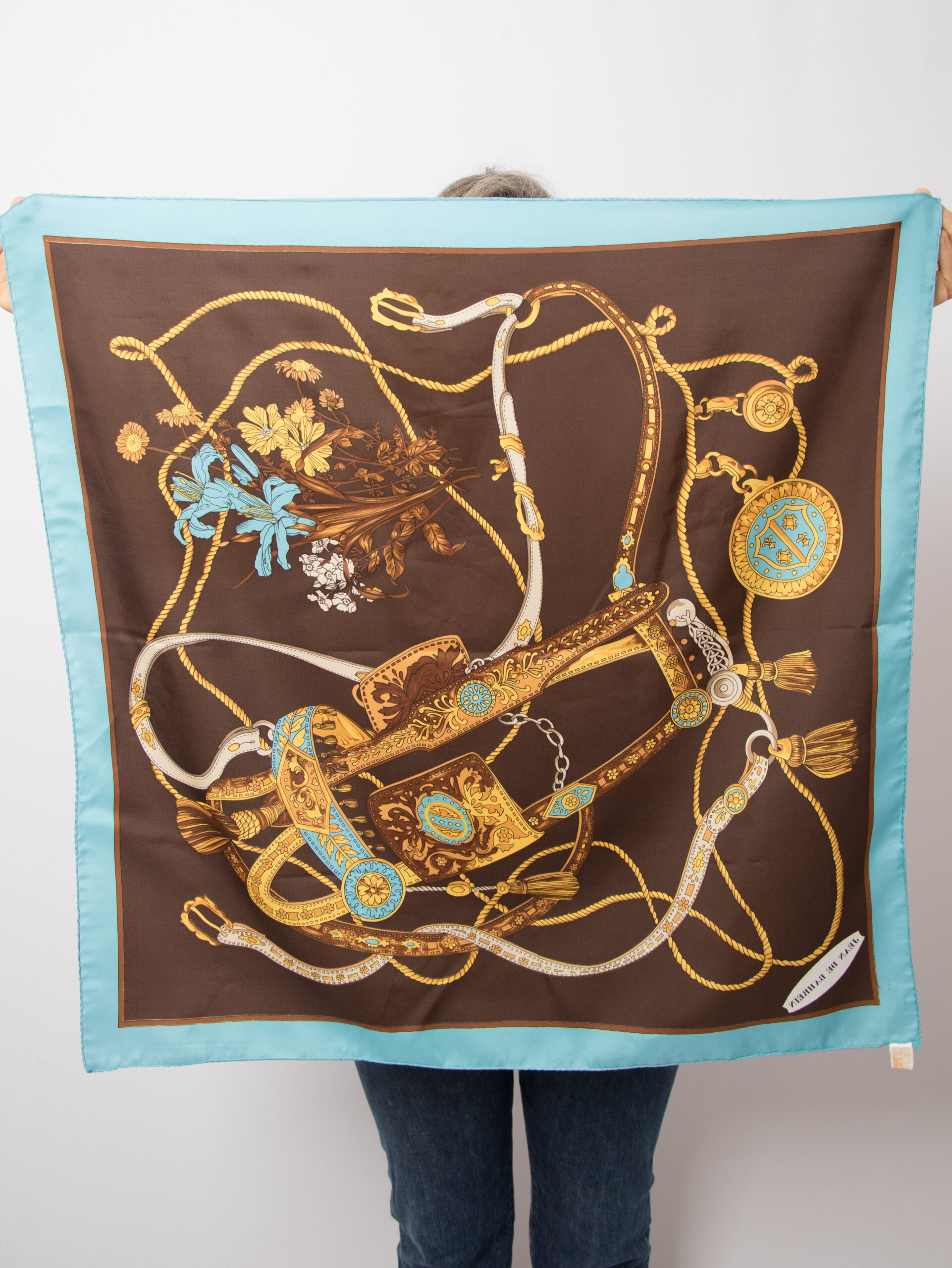 Vintage Equestrian Scarf Square Vintage Equestrian Scarf Square