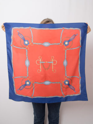 Vintage Equestrian Square Scarf