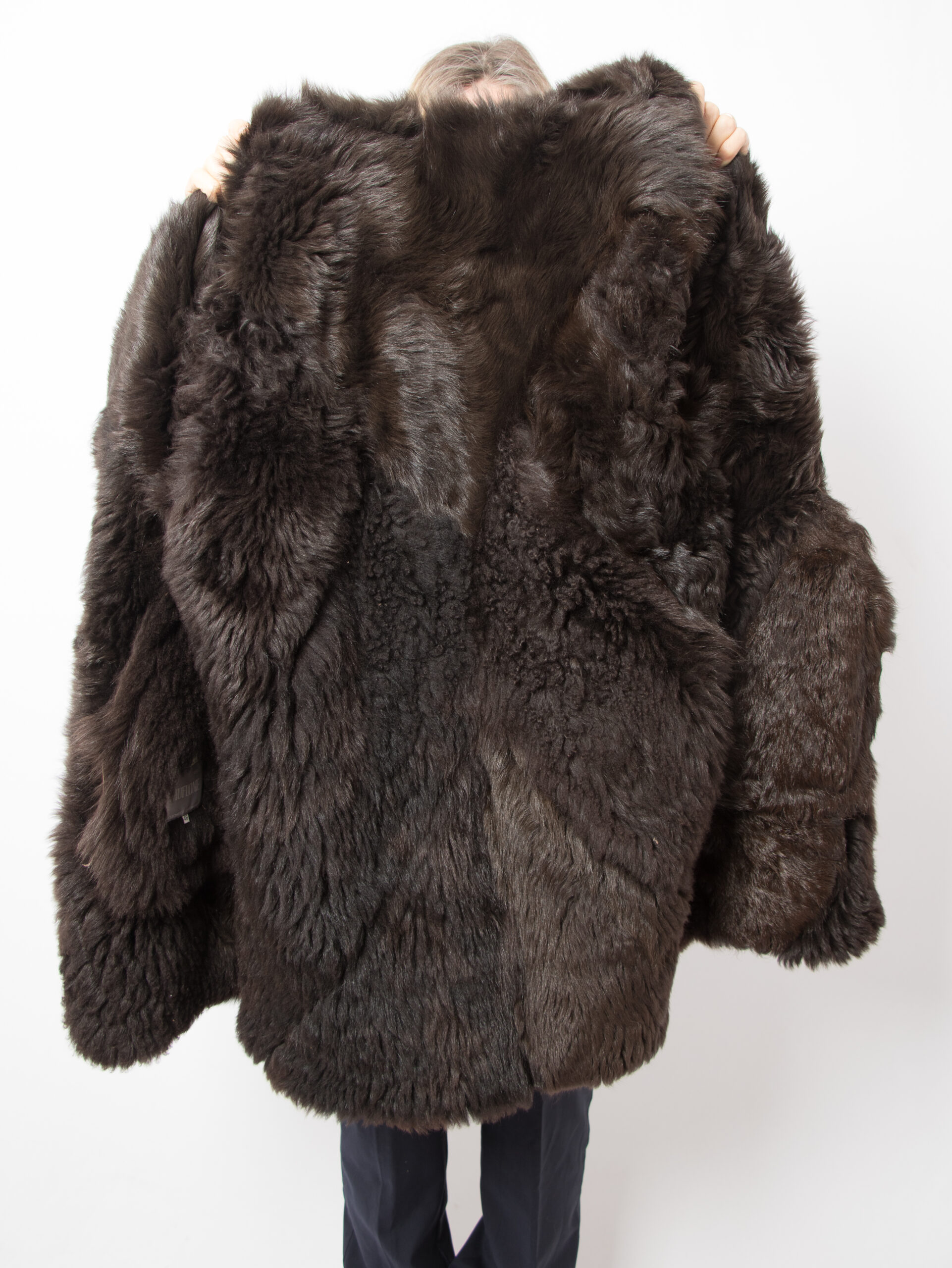 Vintage Brown Suede Shearling Jacket Vintage Brown Suede Shearling Jacket - Image 5