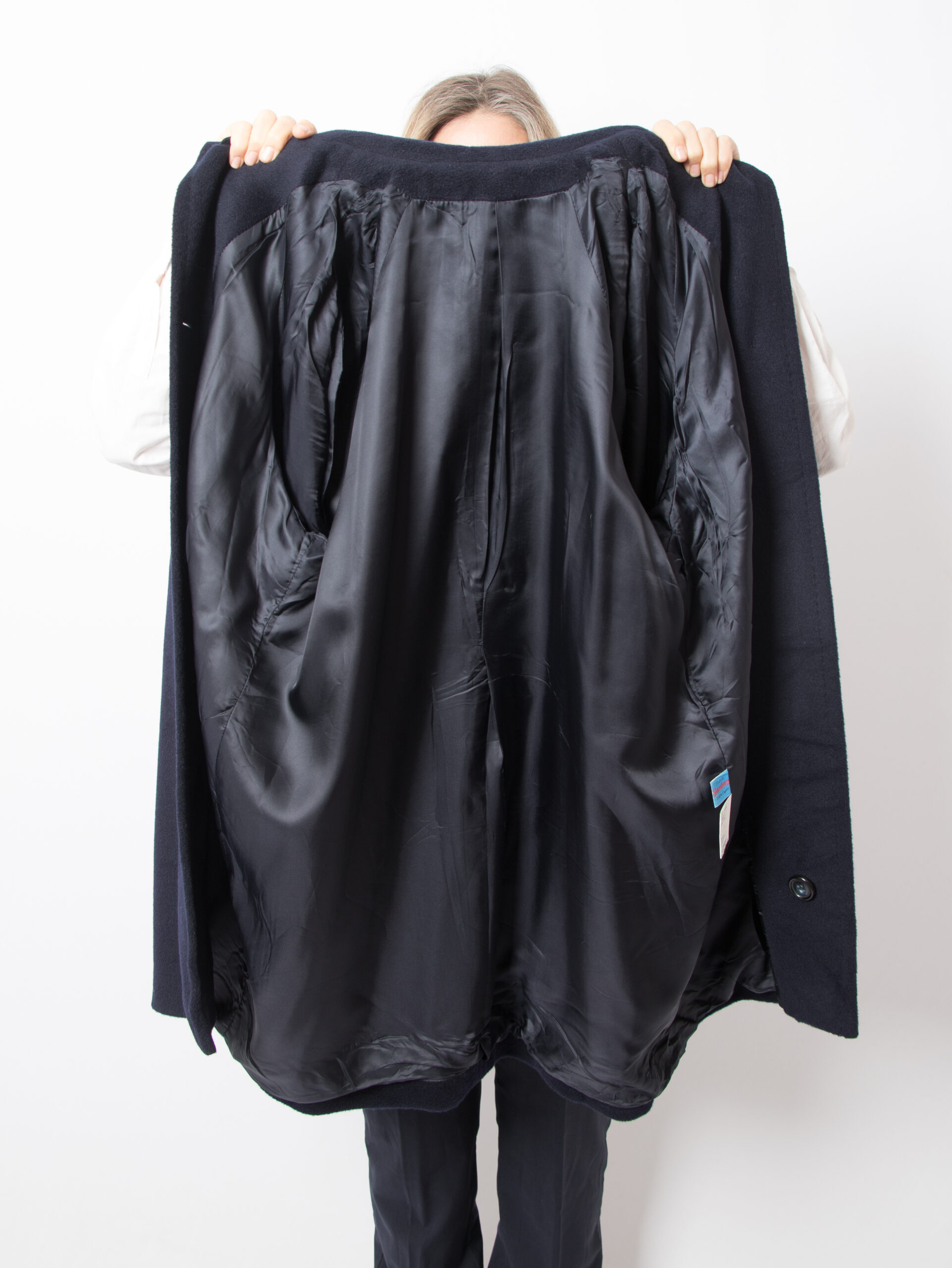 Vintage Blue Wool Coat Oversized Vintage Blue Wool Coat Oversized - Image 5