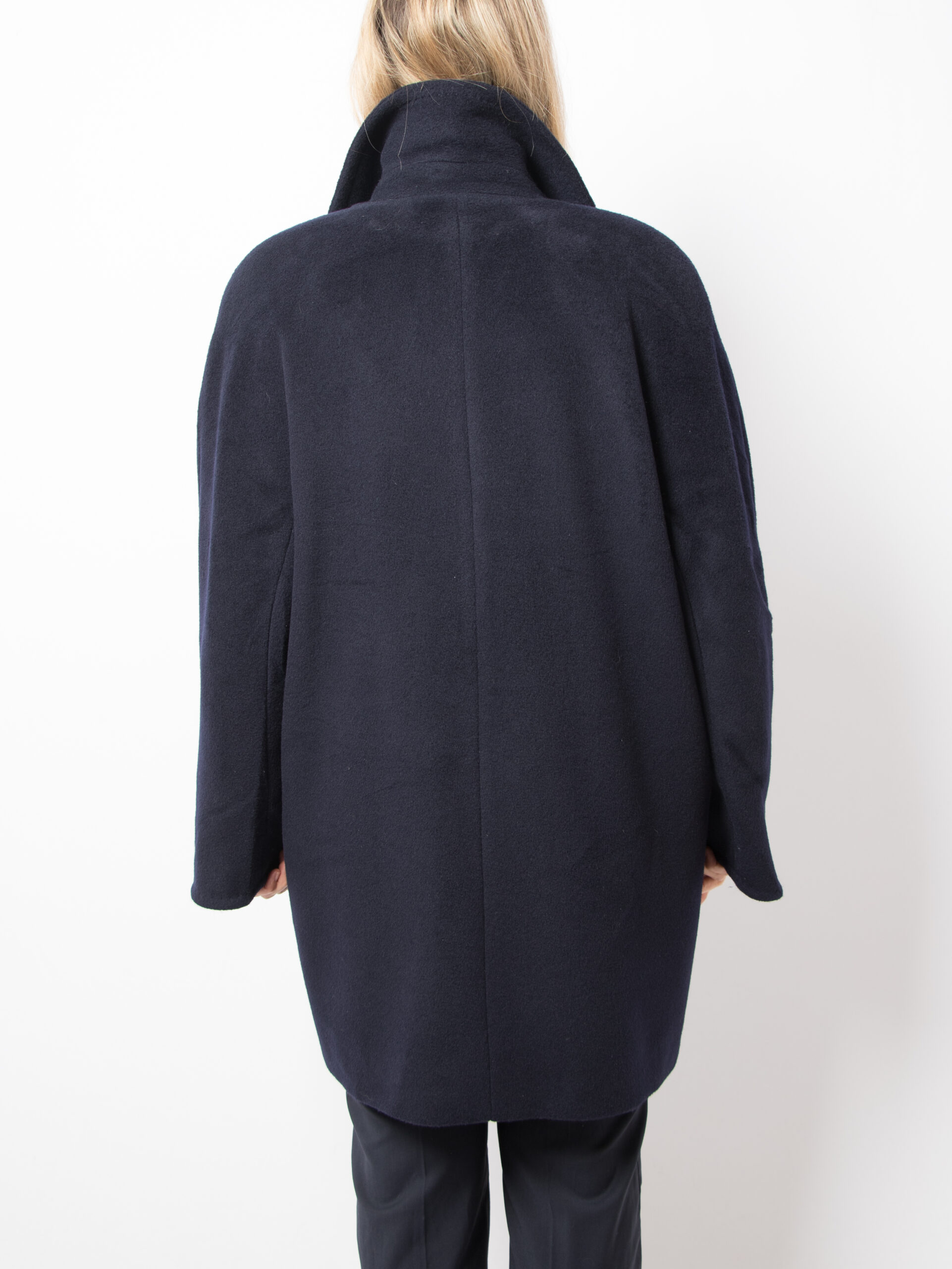 Vintage Blue Wool Coat Oversized Vintage Blue Wool Coat Oversized - Image 4
