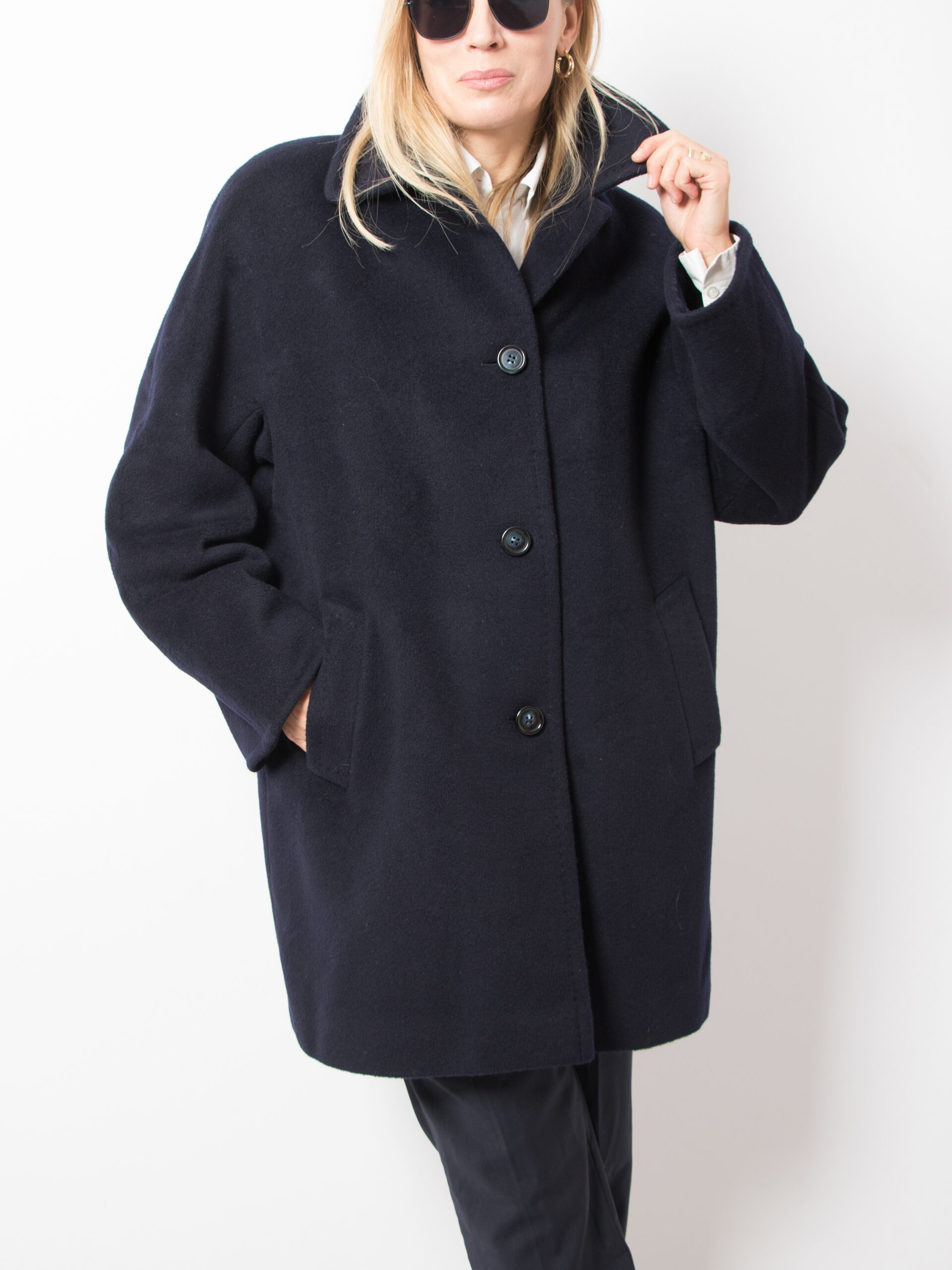 Vintage Blue Wool Coat Oversized Vintage Blue Wool Coat Oversized