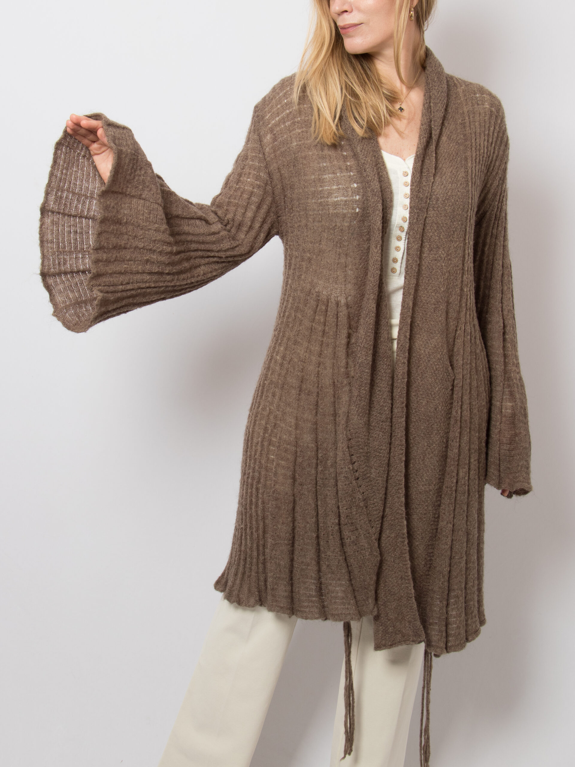 Vintage Dramatic Bell Sleeve Cardigan Vintage Dramatic Bell Sleeve Cardigan - Image 3