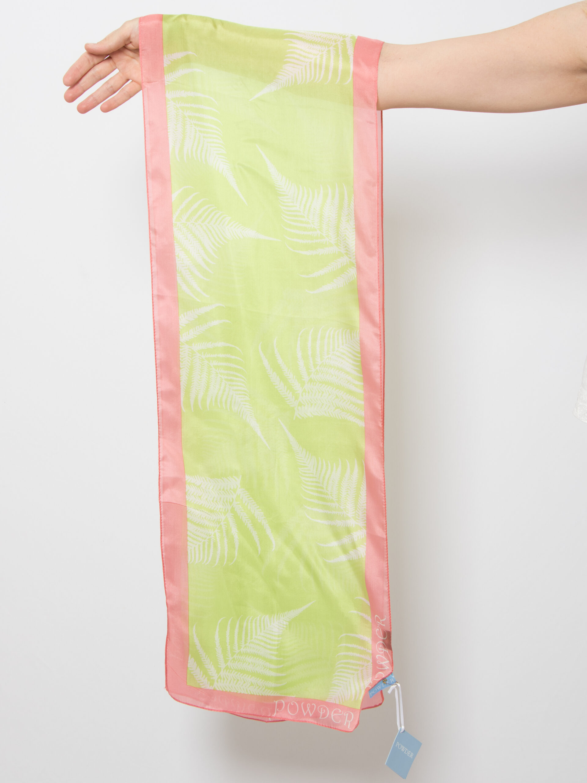 Powder Chiffon Silk Fern Scarf Powder Chiffon Silk Fern Scarf - Image 2