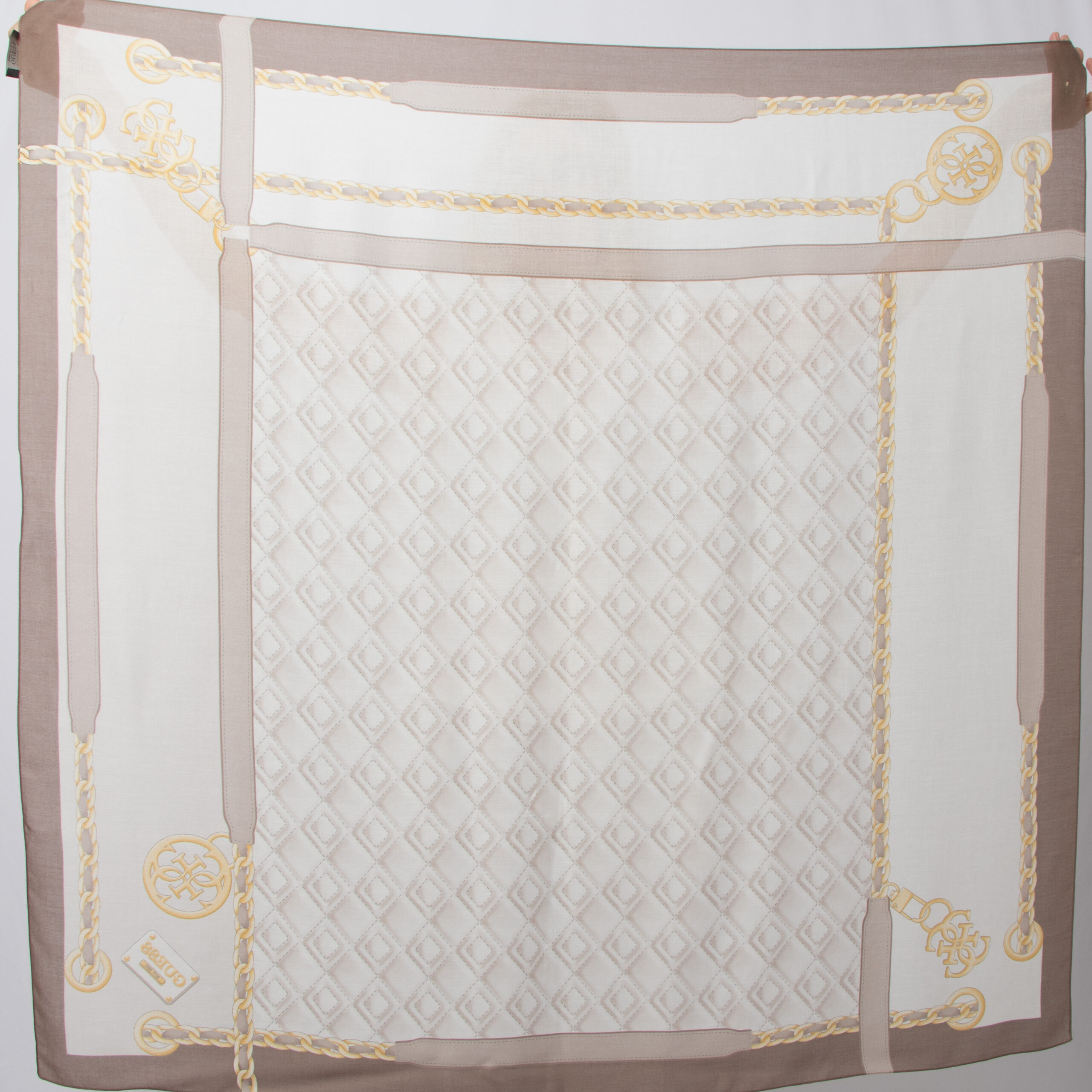 Guess Chain Print Large Square Scarf Guess Chain Print Large Square Scarf - Image 2