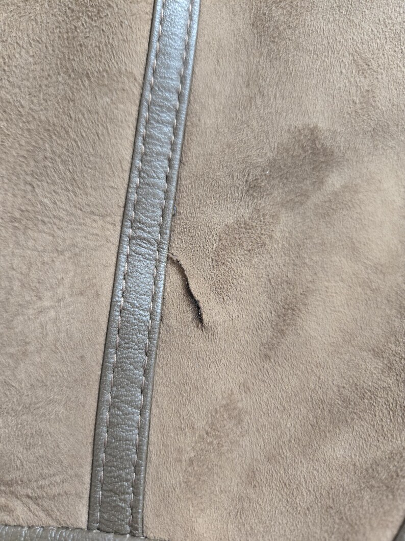 Vintage Brown Suede Shearling Jacket Vintage Brown Suede Shearling Jacket - Image 8