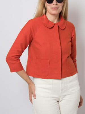 COS Red Cropped Jacket