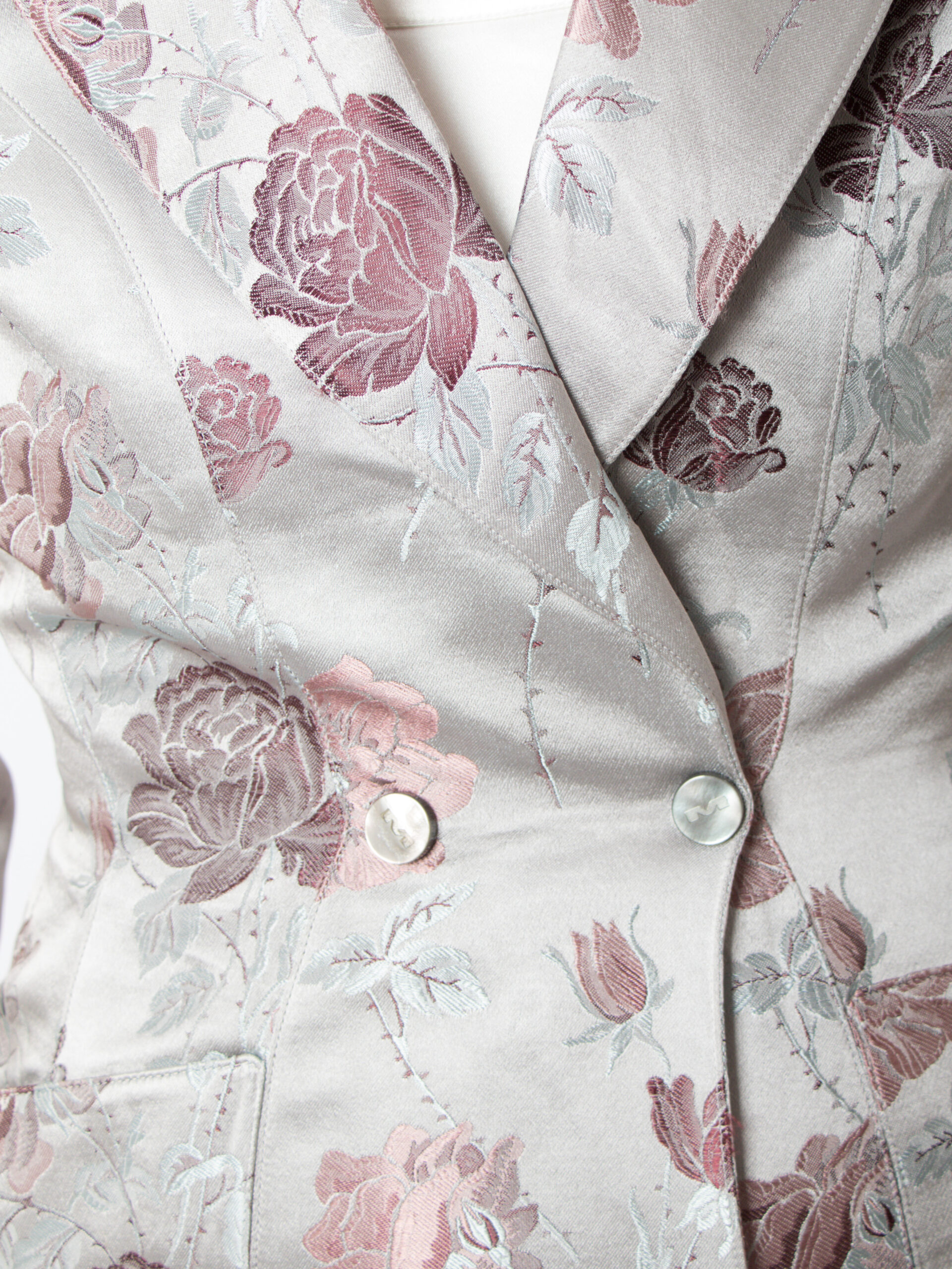 MUGLER Jacquard Blazer Floral Silk blend MUGLER Jacquard Blazer Floral Silk blend - Image 4