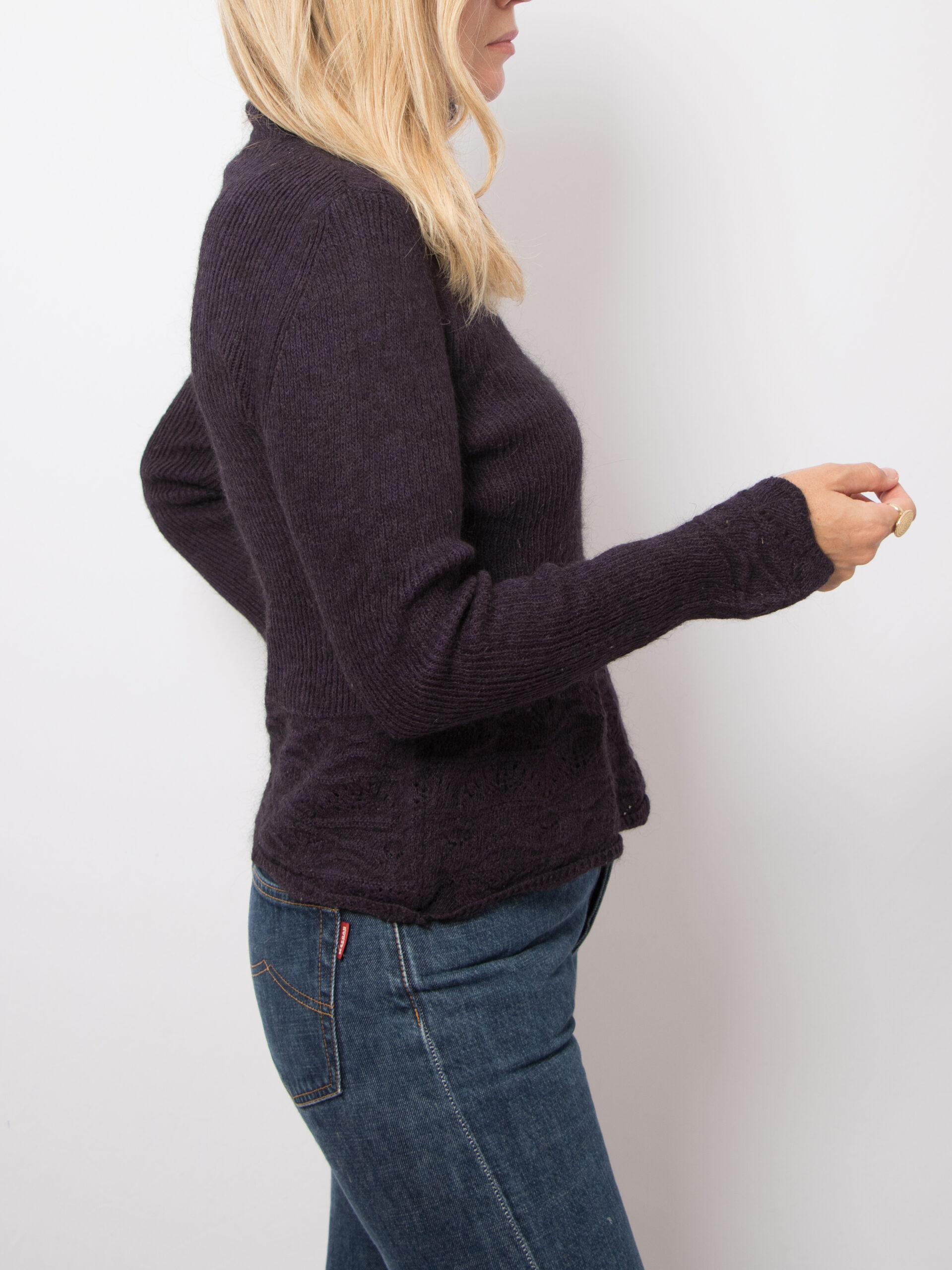 Vintage Purple Turtleneck Mohair Sweater Vintage Purple Turtleneck Mohair Sweater - Image 3