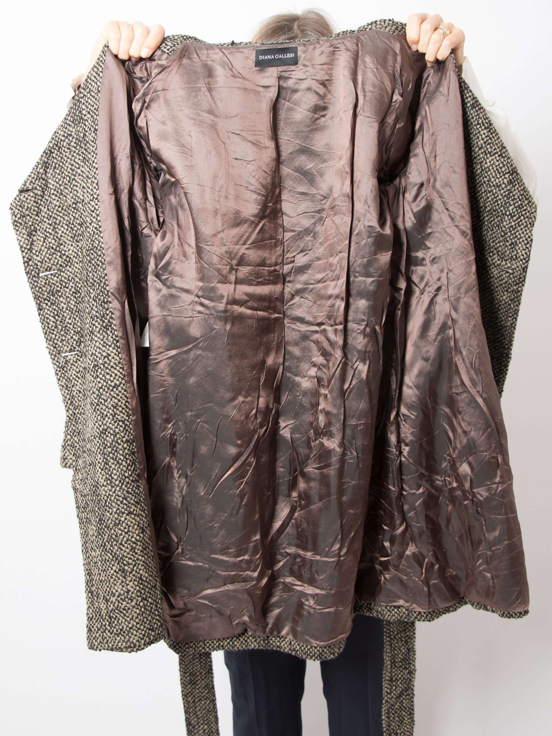 Diana Gallesi Hooded Tweed Coat Diana Gallesi Hooded Tweed Coat - Image 6