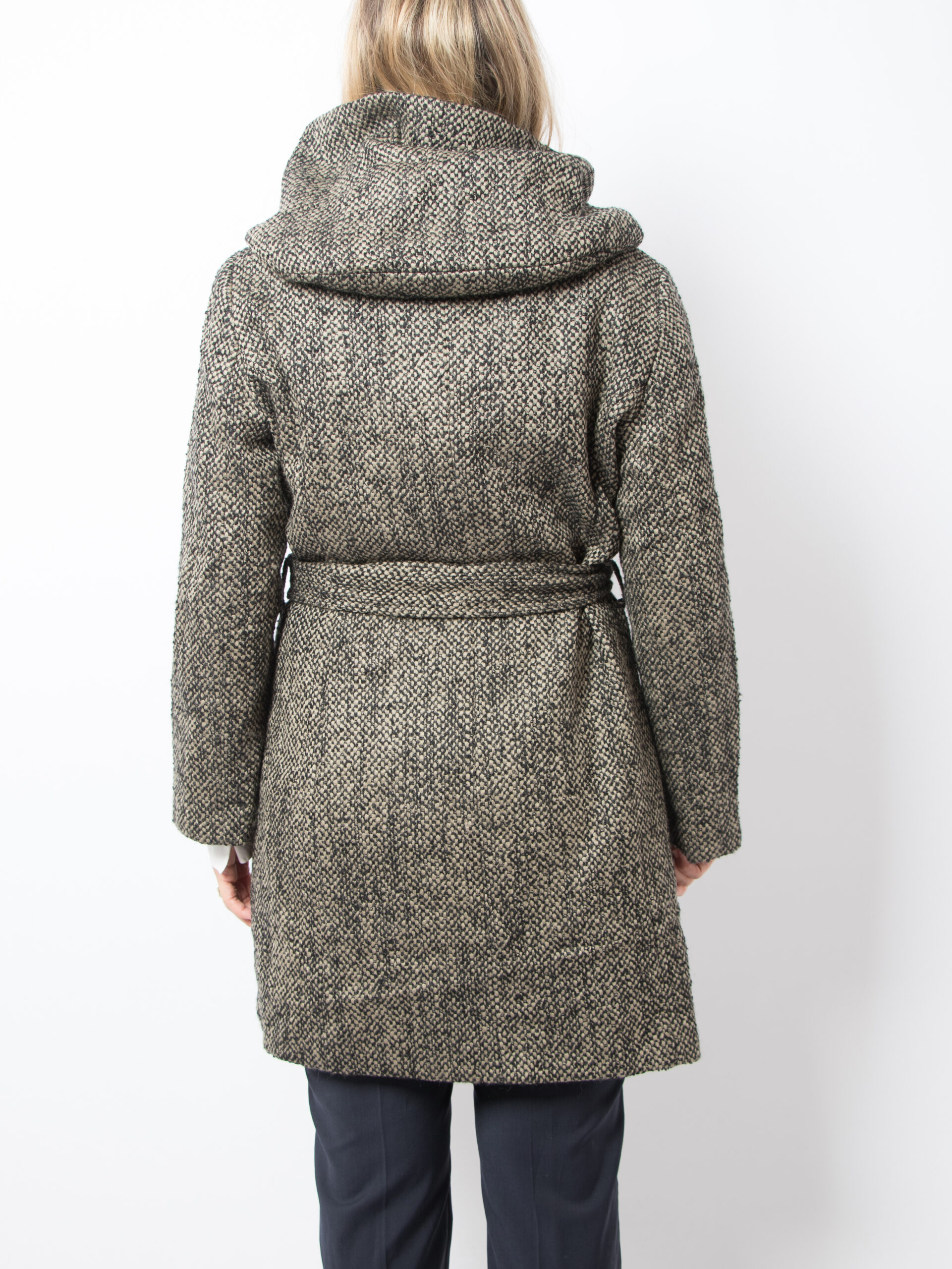 Diana Gallesi Hooded Tweed Coat Diana Gallesi Hooded Tweed Coat - Image 3