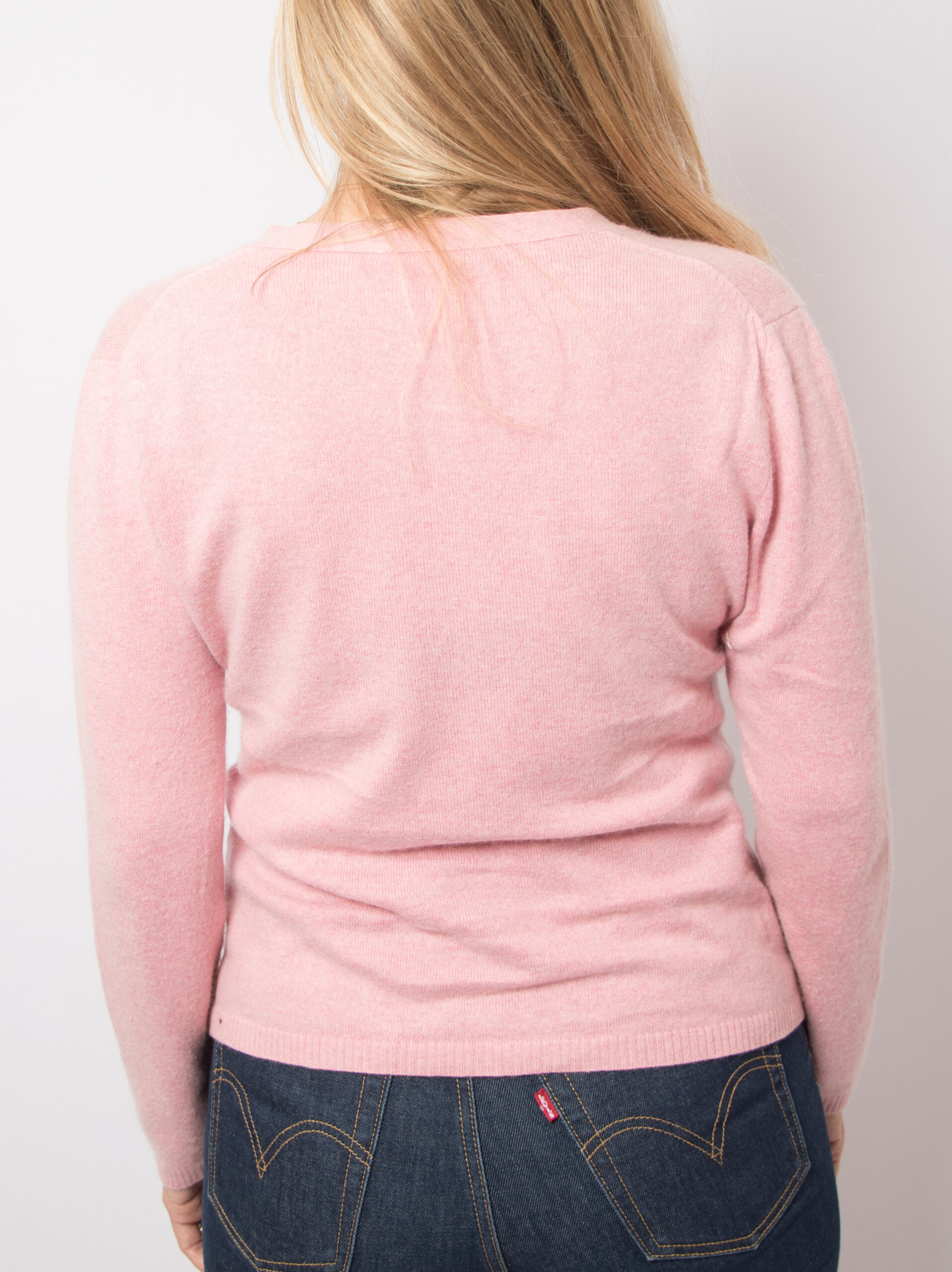 Vintage Pink Silk Cashmere Cardigan Vintage Pink Silk Cashmere Cardigan - Image 3