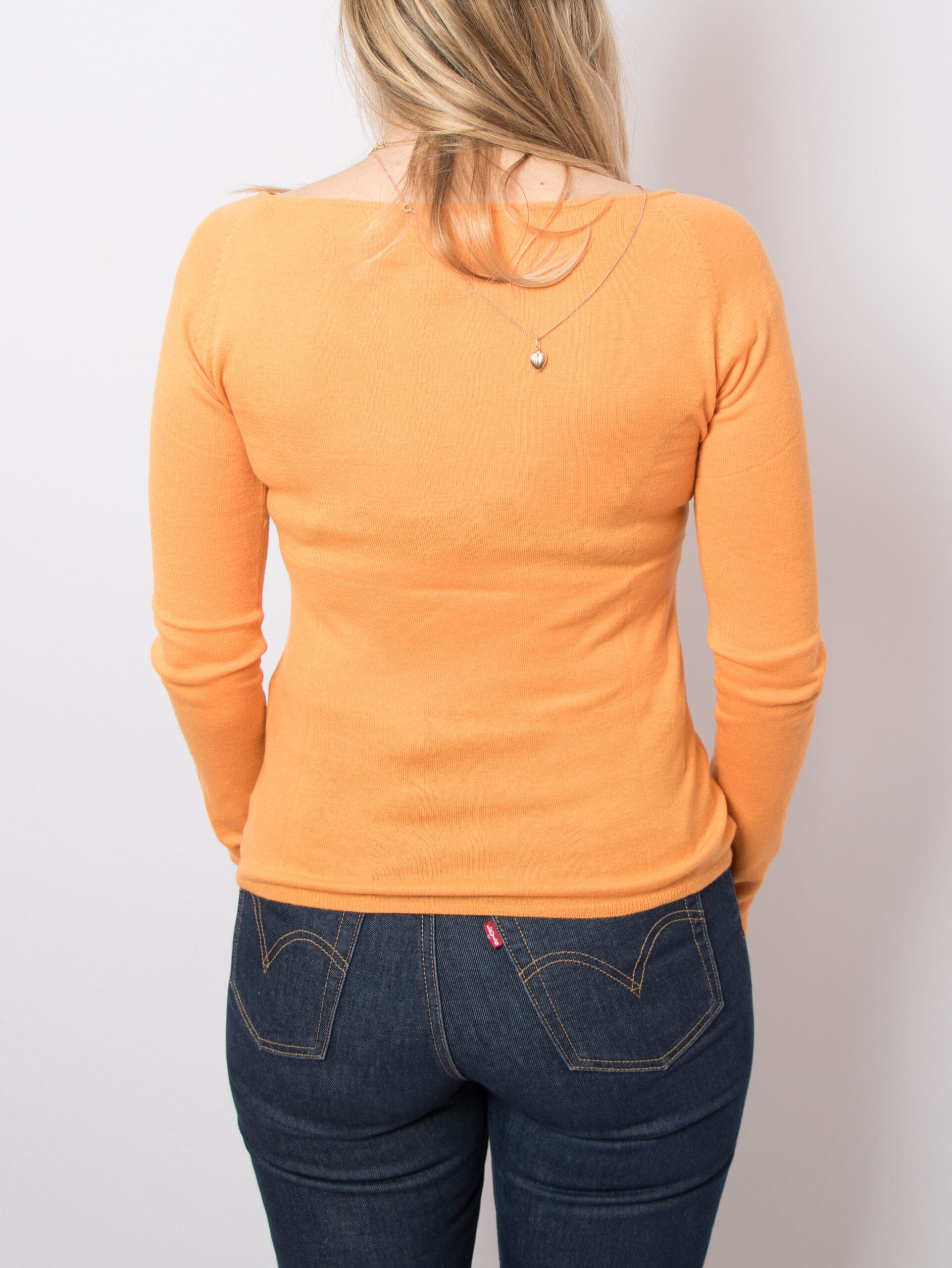 Vintage Orange Cashmere Sweater XXL Vintage Orange Cashmere Sweater XXL - Image 2