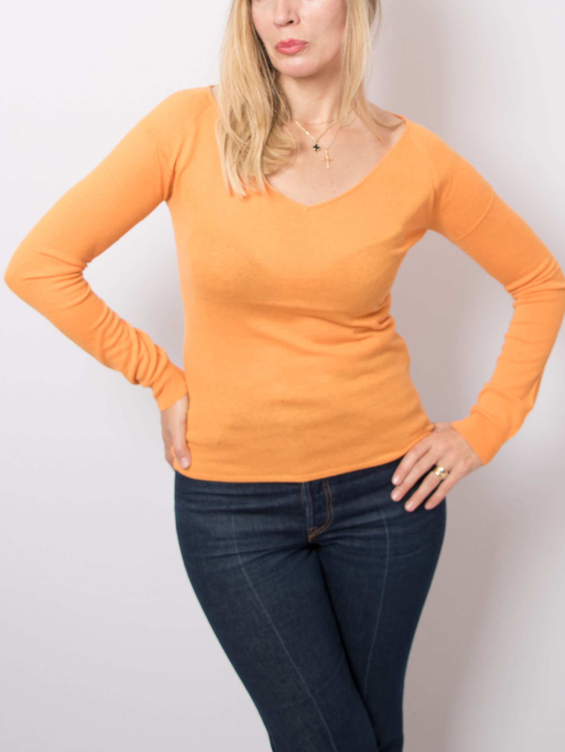 Vintage Orange Cashmere Sweater XXL Vintage Orange Cashmere Sweater XXL - Image 4