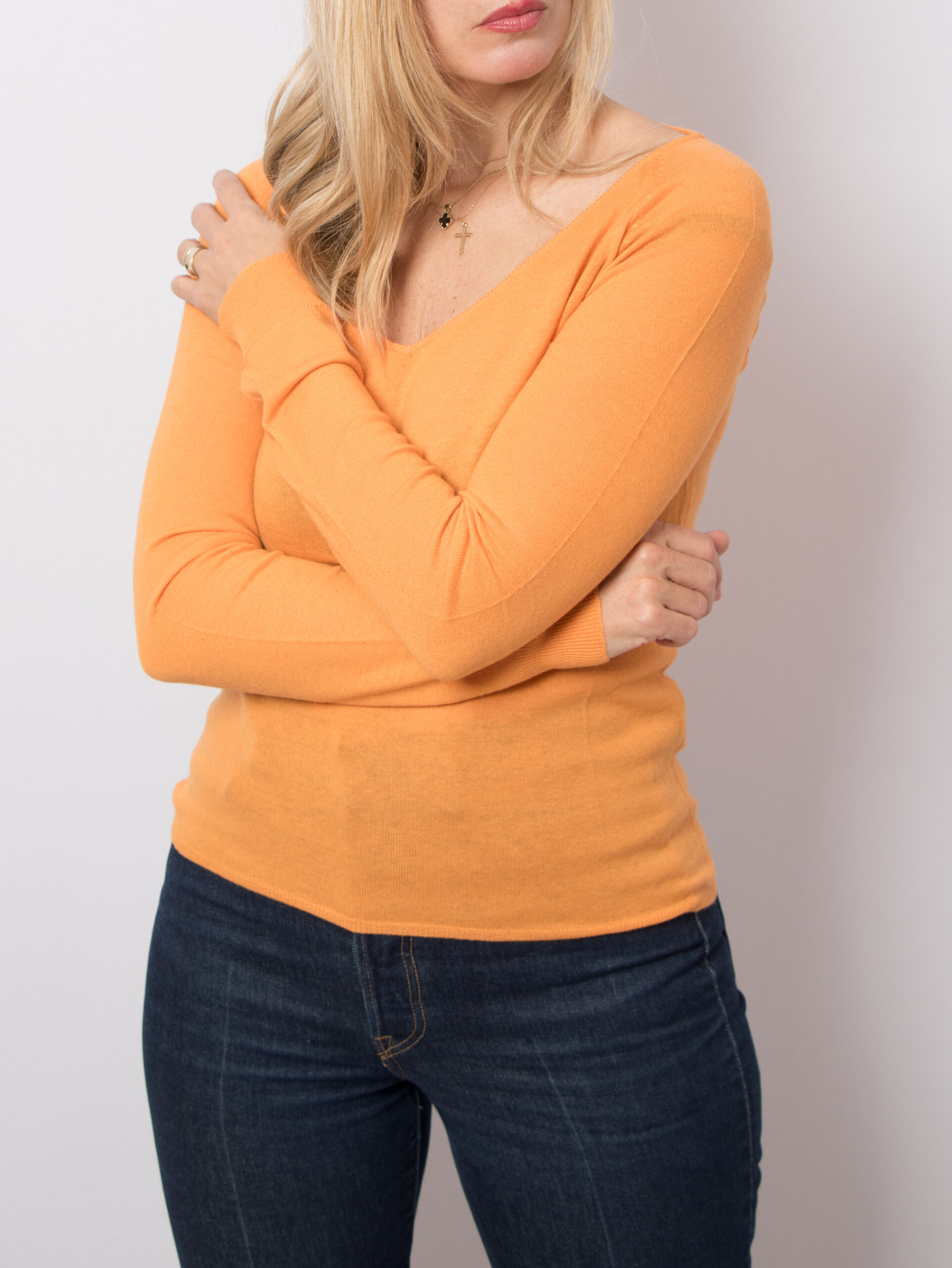 Vintage Orange Cashmere Sweater XXL Vintage Orange Cashmere Sweater XXL - Image 5