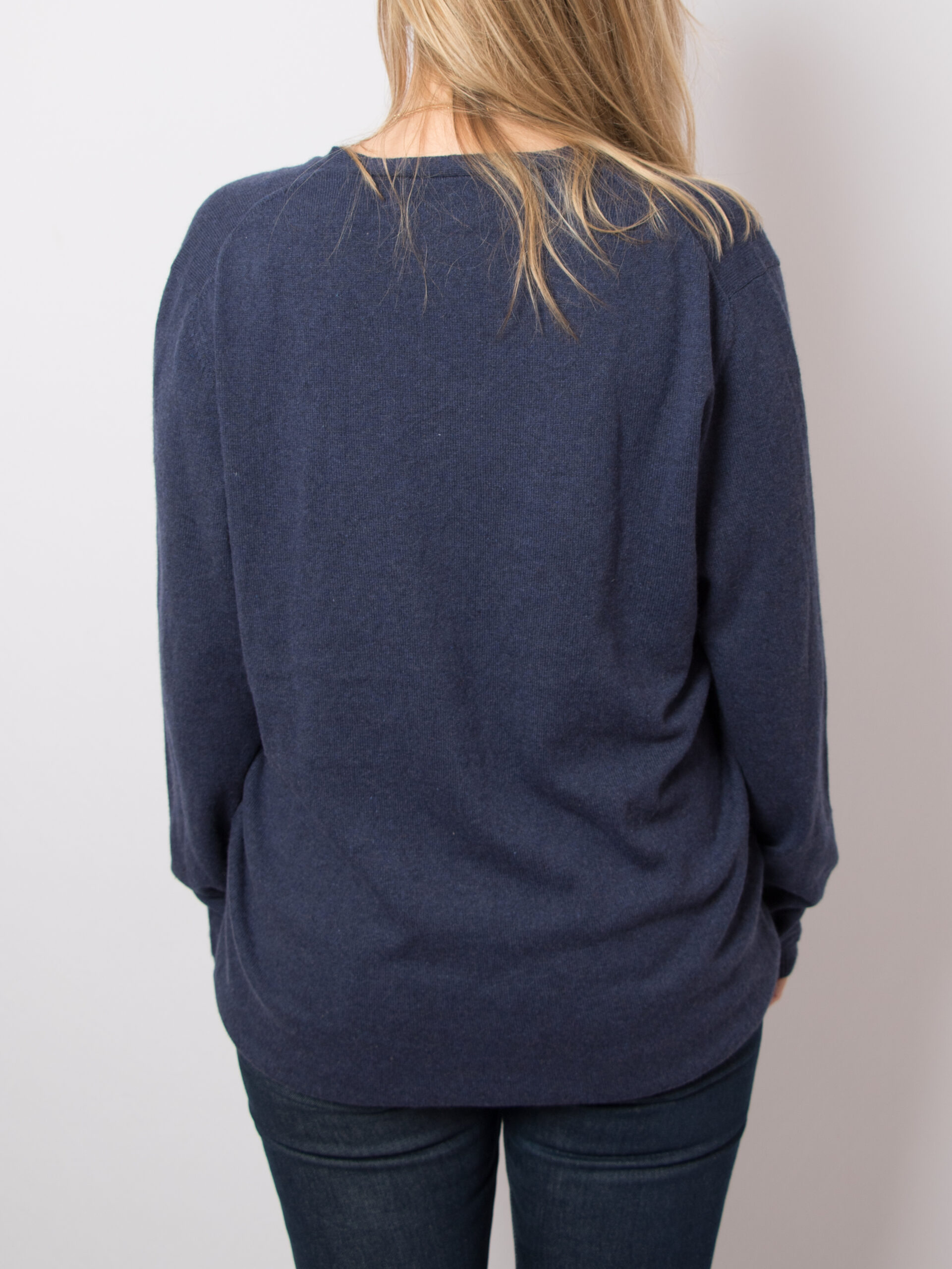 Vintage Blue Silk Cashmere Sweater Vintage Blue Silk Cashmere Sweater - Image 3