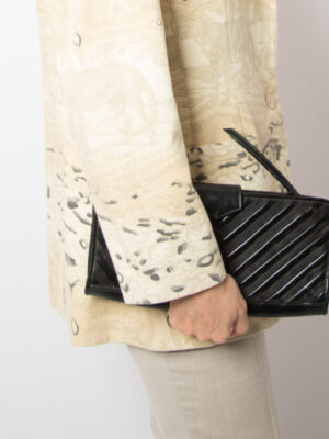 Vintage Black Envelope Clutch by Barrots