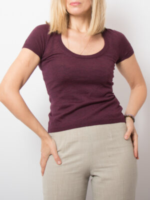 Vintage Purple Merino Wool Top