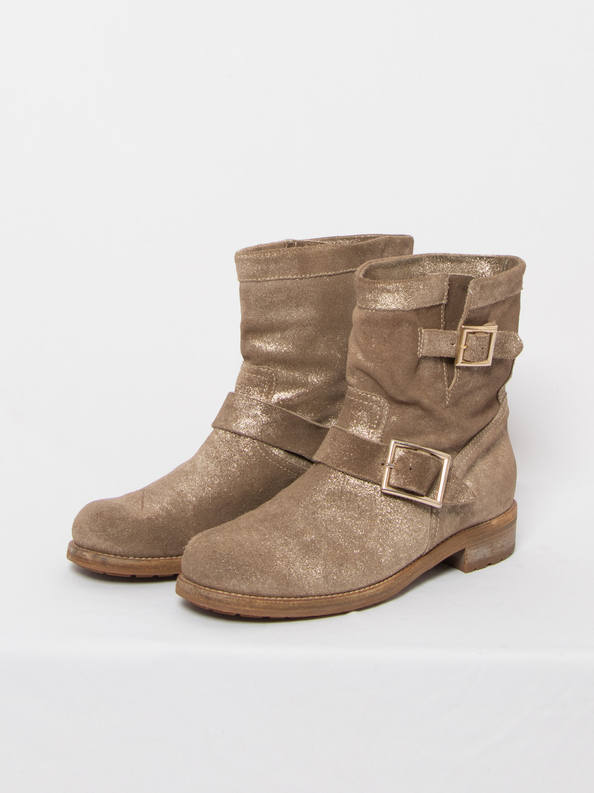Jimmy Choo Golden Leather Ankle Boots Jimmy Choo Golden Leather Ankle Boots - Image 3