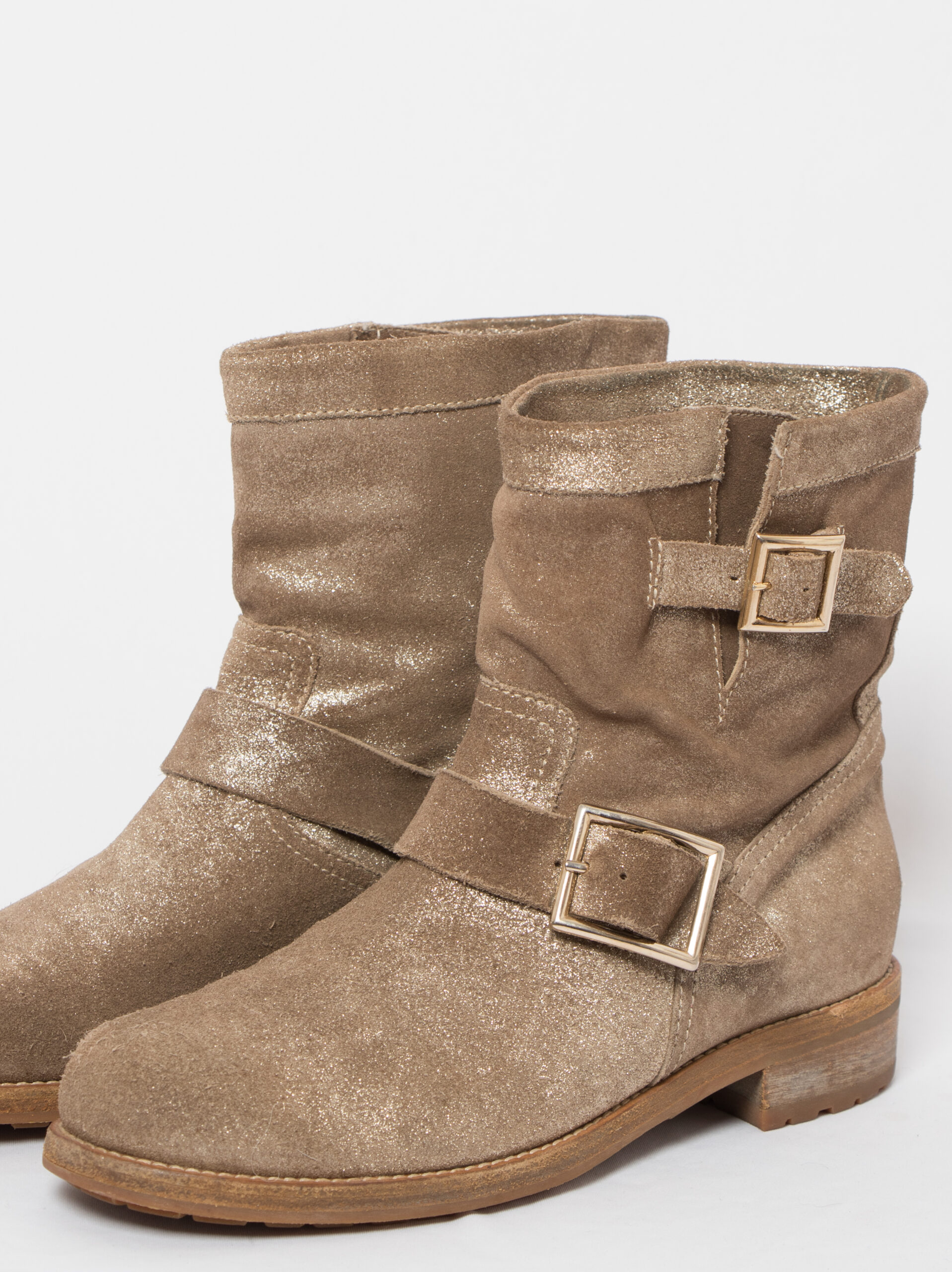 Jimmy Choo Golden Leather Ankle Boots Jimmy Choo Golden Leather Ankle Boots - Image 4