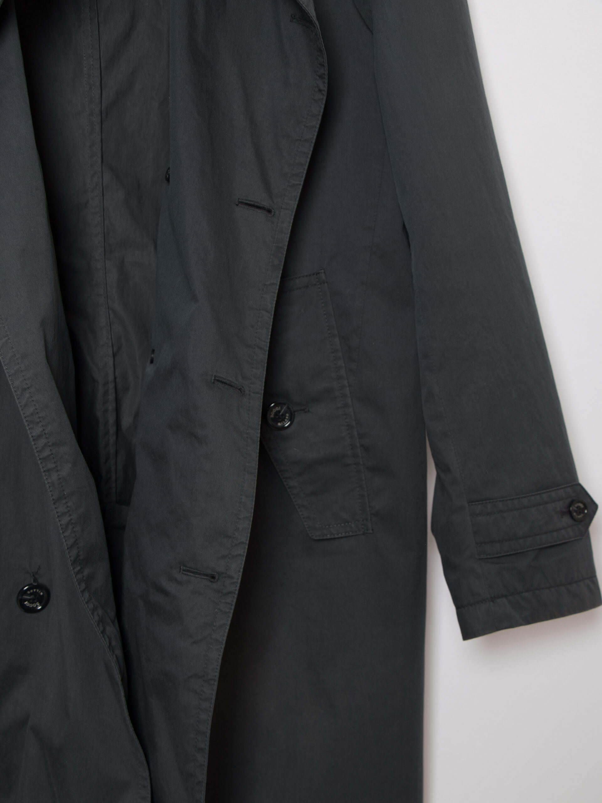 Vintage BOGGI Mens Blue Trench Coat Vintage BOGGI Mens Blue Trench Coat - Image 3