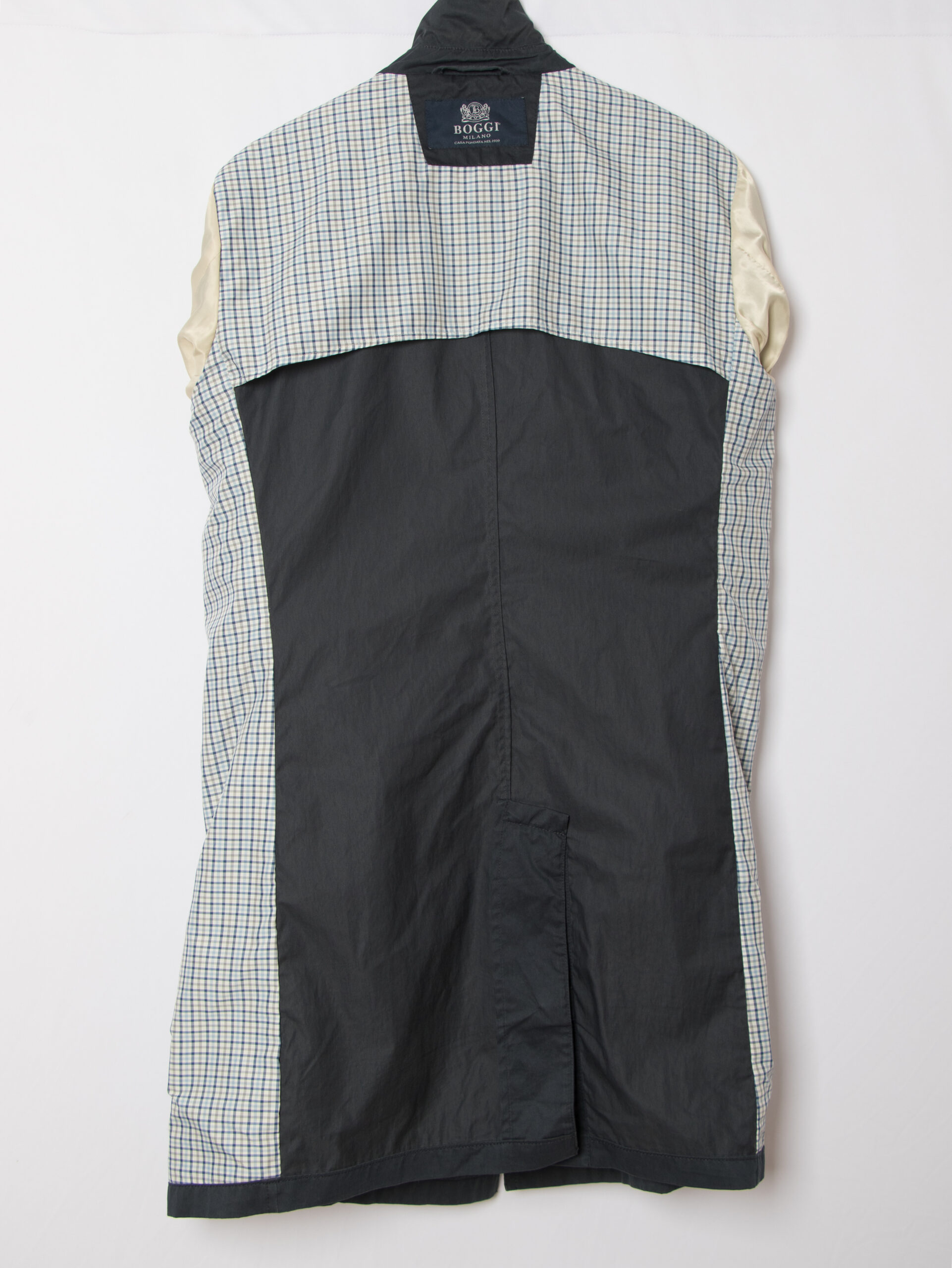 Vintage BOGGI Mens Blue Trench Coat Vintage BOGGI Mens Blue Trench Coat - Image 9