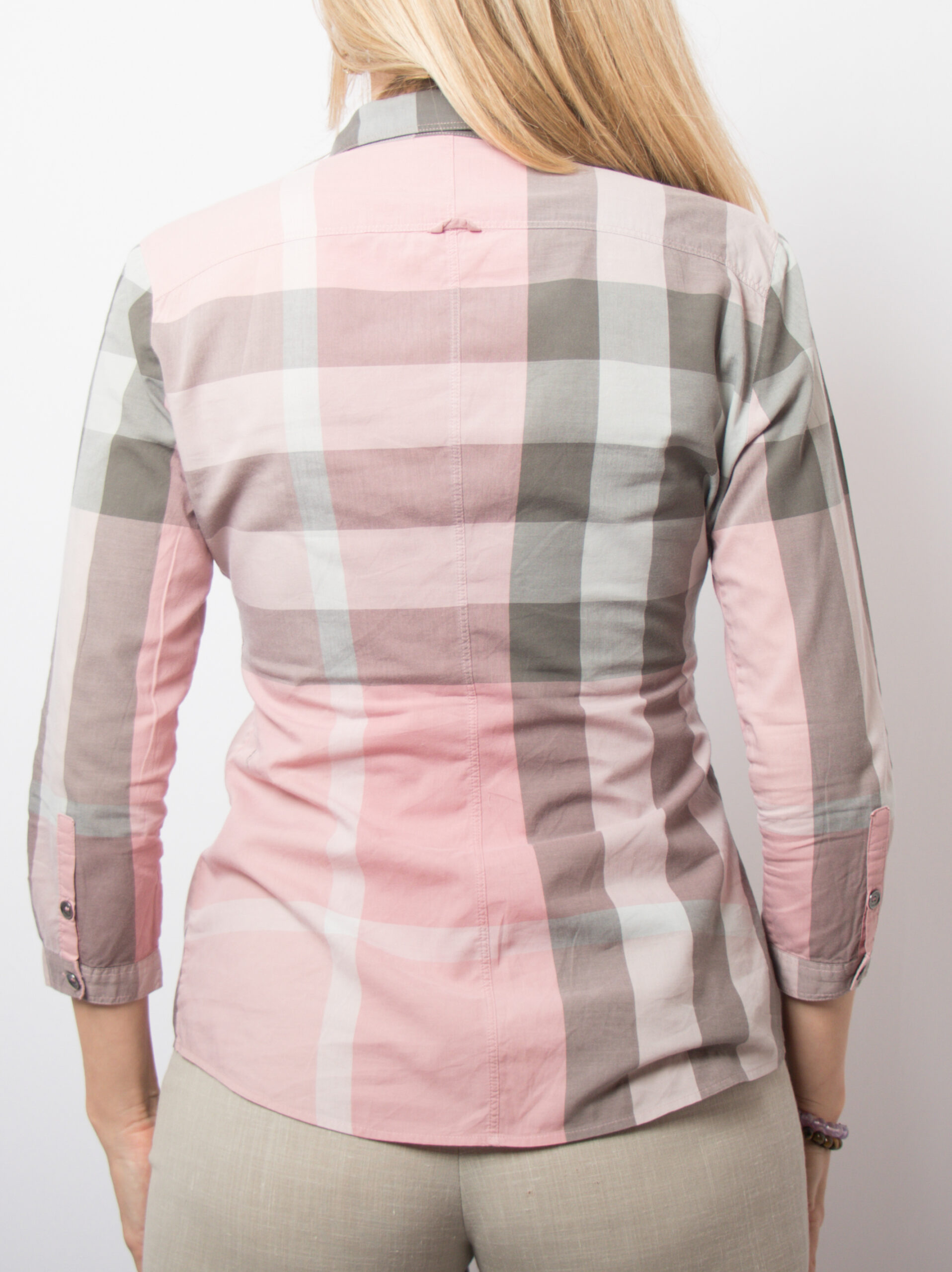 Burberry Brit XS Shirt Nova Check Pink Gray Burberry Brit XS Shirt Nova Check Pink Gray - Image 3