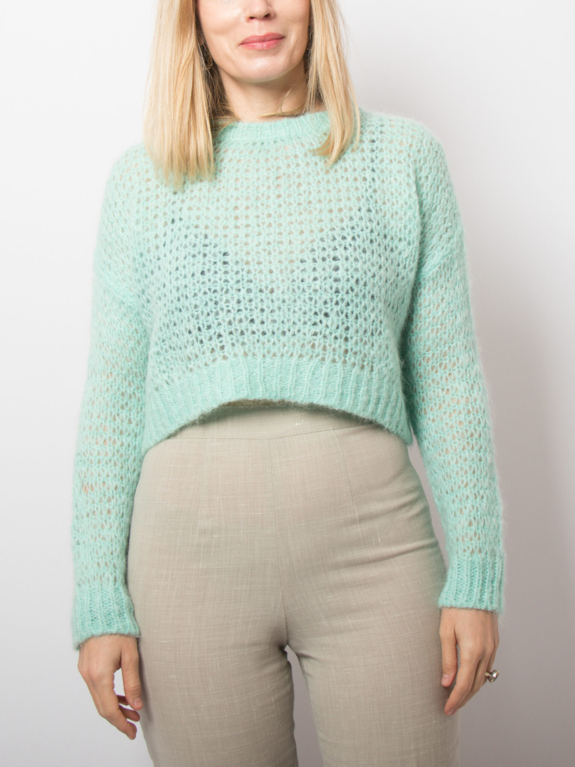 Subdued Cropped Mohair Sweater Subdued Cropped Mohair Sweater - Image 2
