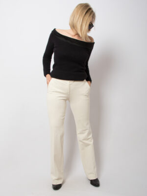 TWINSET Cream Skinny Flared Pants