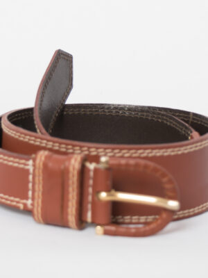 Max Mara Brown Leather Waist Belt