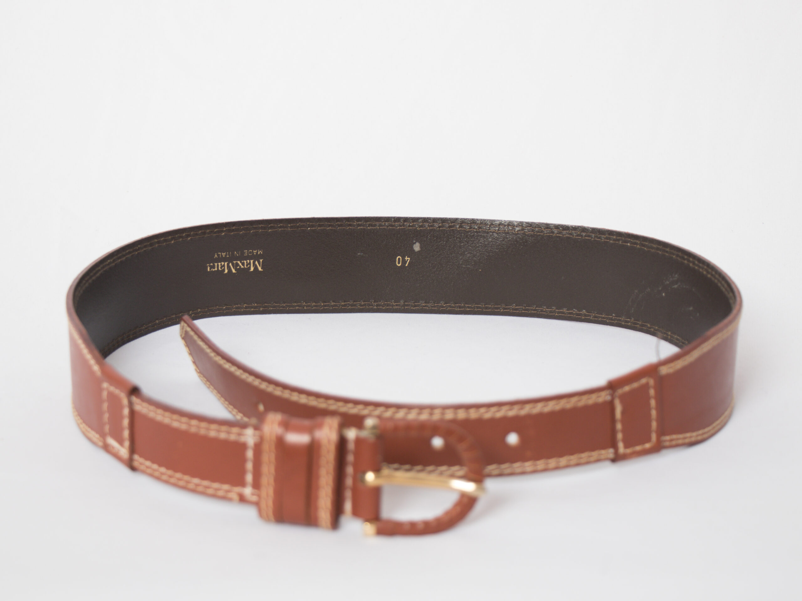 Max Mara Brown Leather Waist Belt Max Mara Brown Leather Waist Belt - Image 3