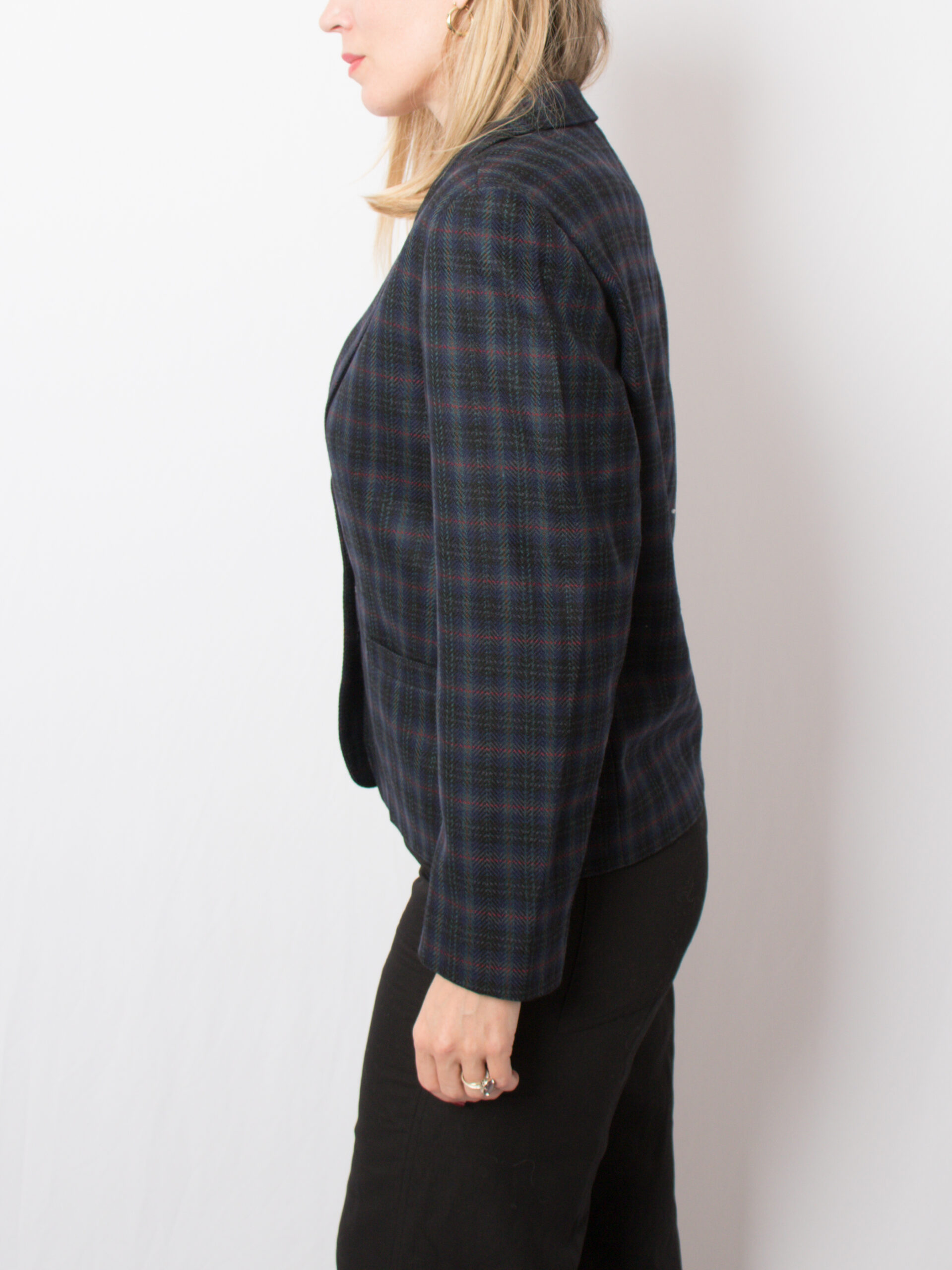 Vintage DINOMODA Plaid Wool Blazer Vintage DINOMODA Plaid Wool Blazer - Image 3