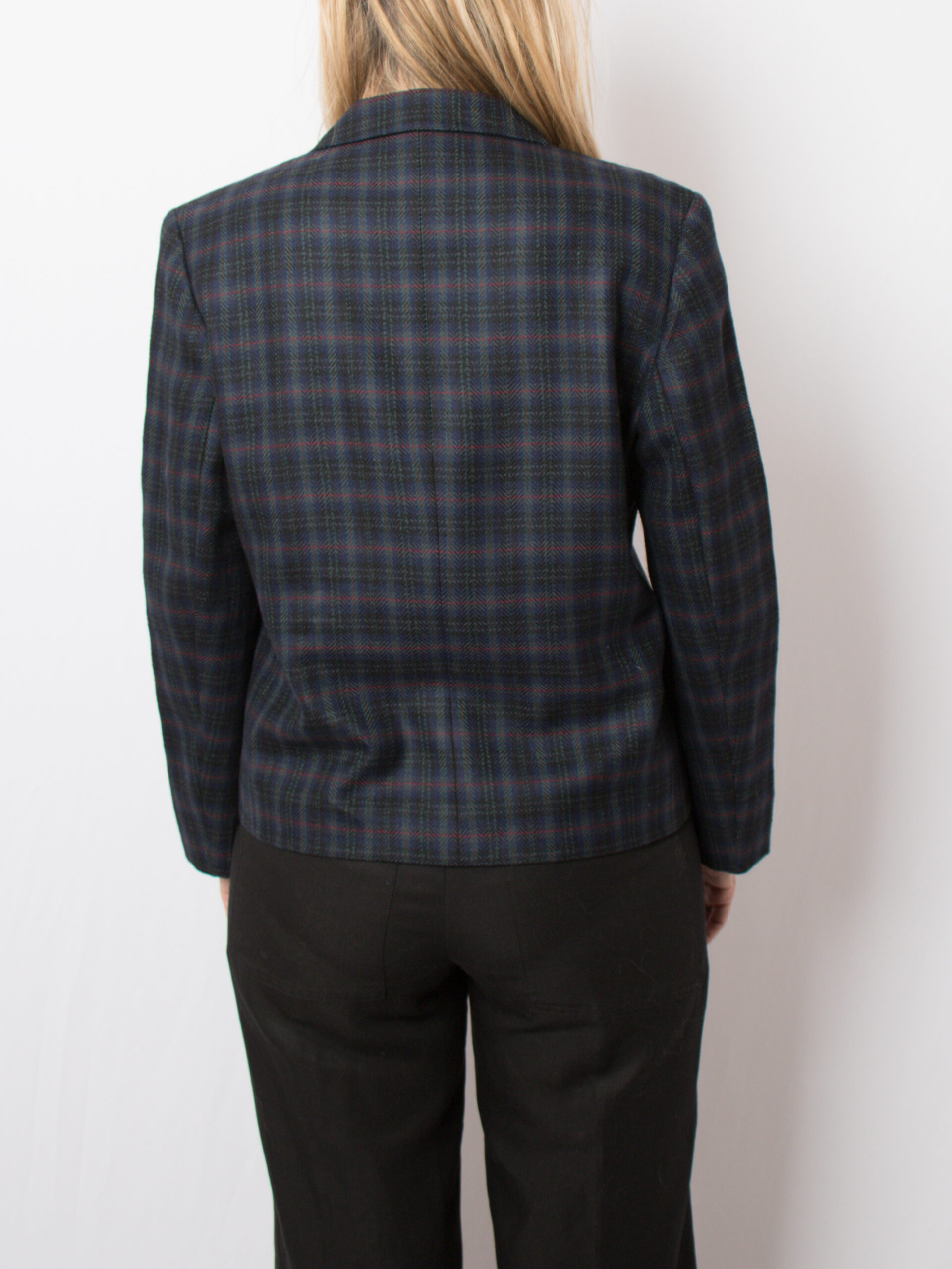 Vintage DINOMODA Plaid Wool Blazer Vintage DINOMODA Plaid Wool Blazer - Image 4