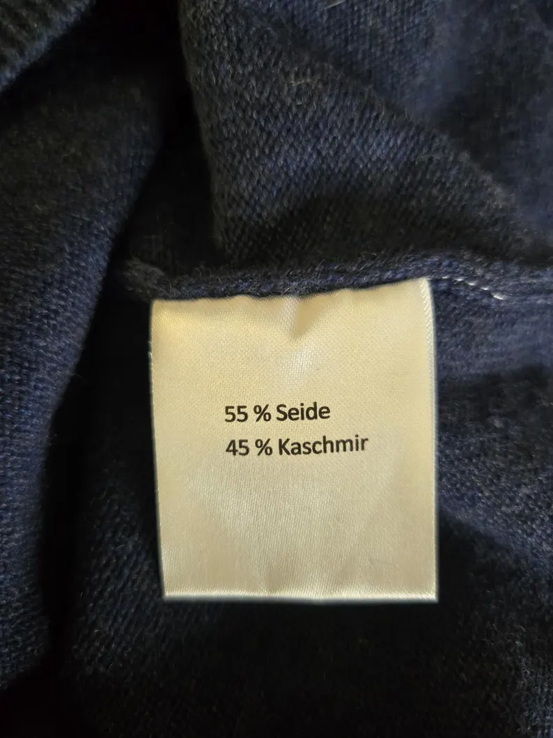 Vintage Blue Silk Cashmere Sweater Vintage Blue Silk Cashmere Sweater - Image 6