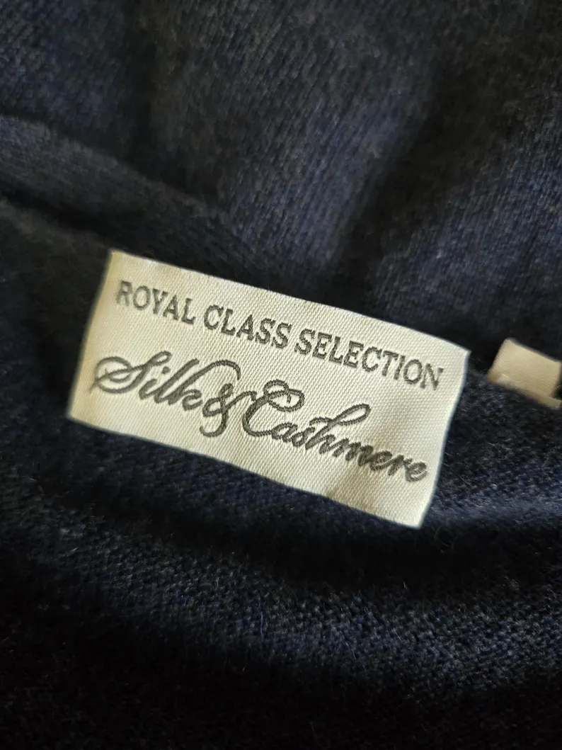 Vintage Blue Silk Cashmere Sweater Vintage Blue Silk Cashmere Sweater - Image 5