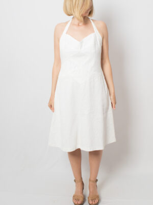 DONNA RICCO New York White Halter Dress