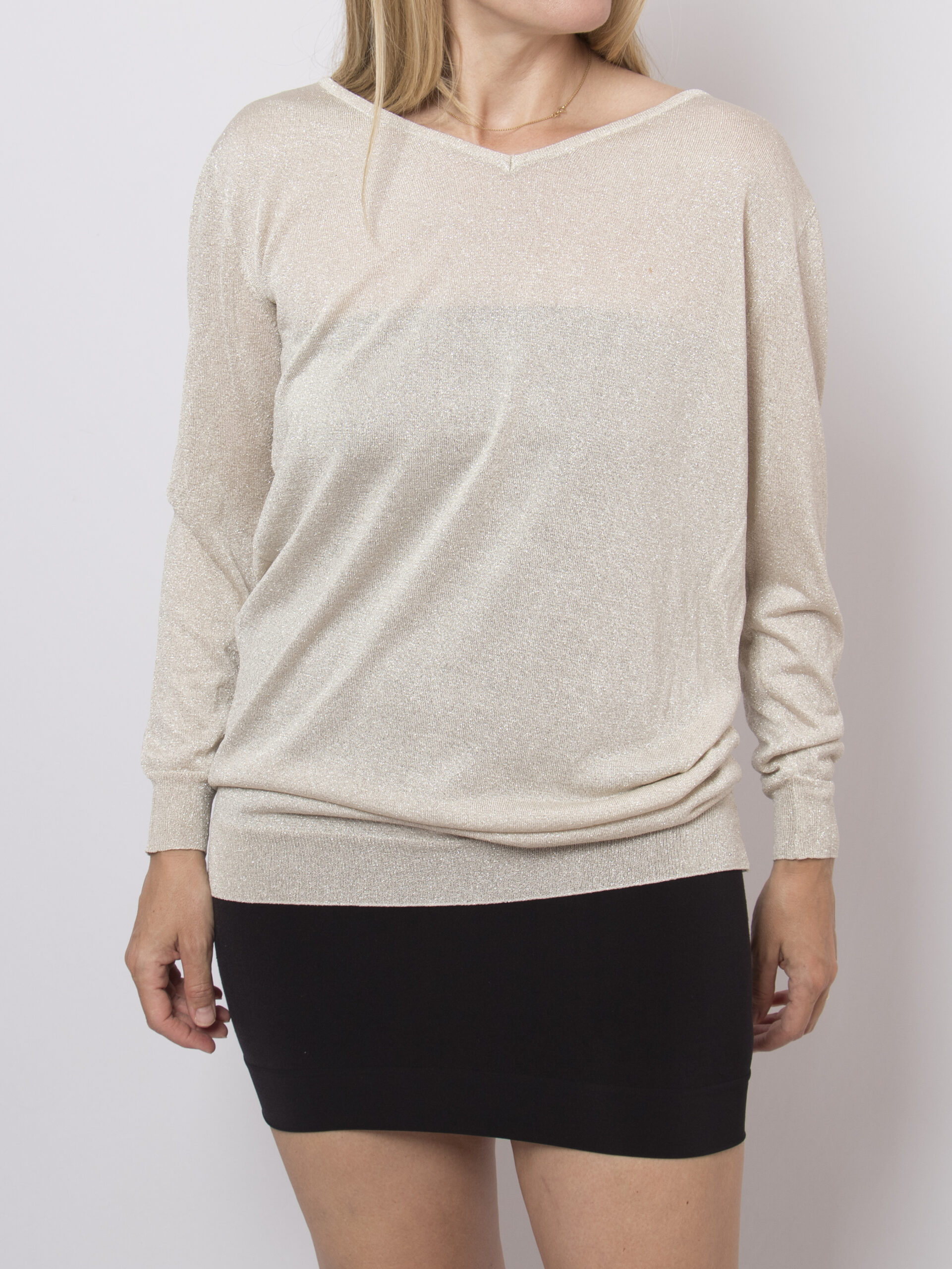 Marella Golden Sheer Knit Sweater Marella Golden Sheer Knit Sweater - Image 4