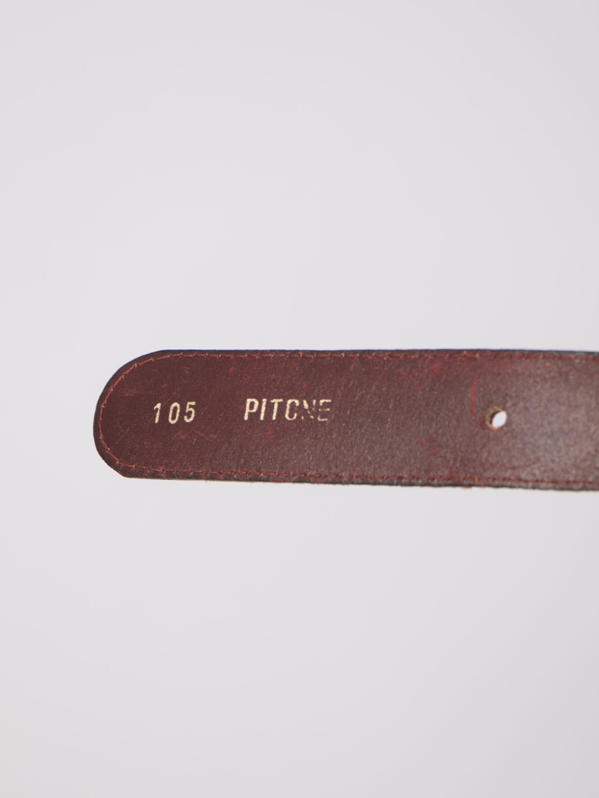 Vintage Genuine Python Belt Burgundy Vintage Genuine Python Belt Burgundy - Image 2