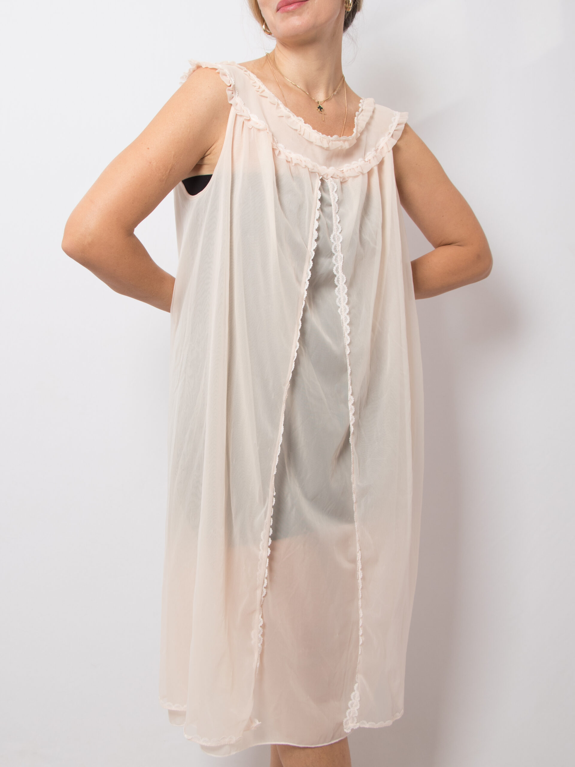 Vintage Pale Sheer Negligee Vintage Pale Sheer Negligee - Image 3
