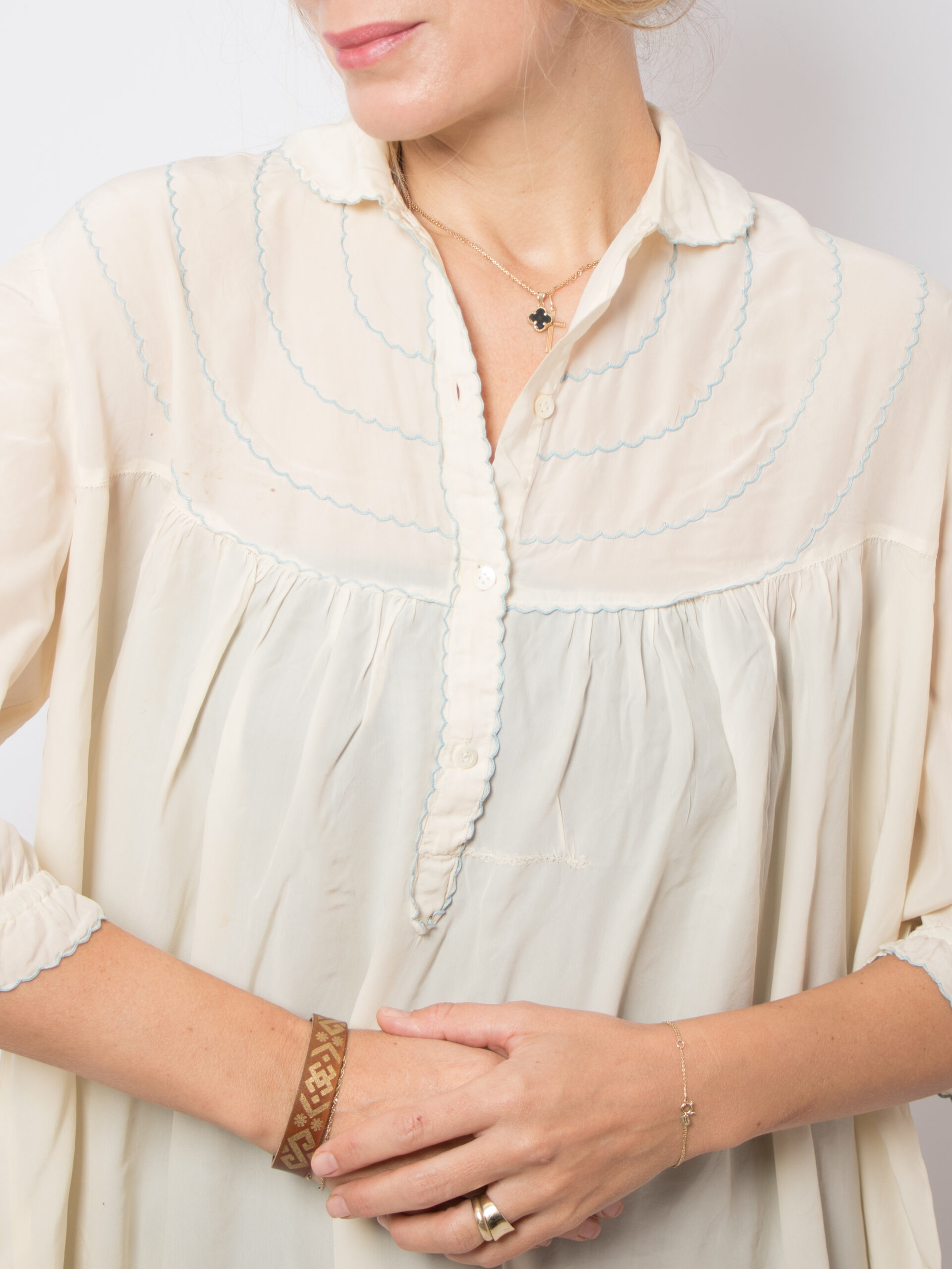 Vintage Ivory Silk Nightgown Vintage Ivory Silk Nightgown - Image 4