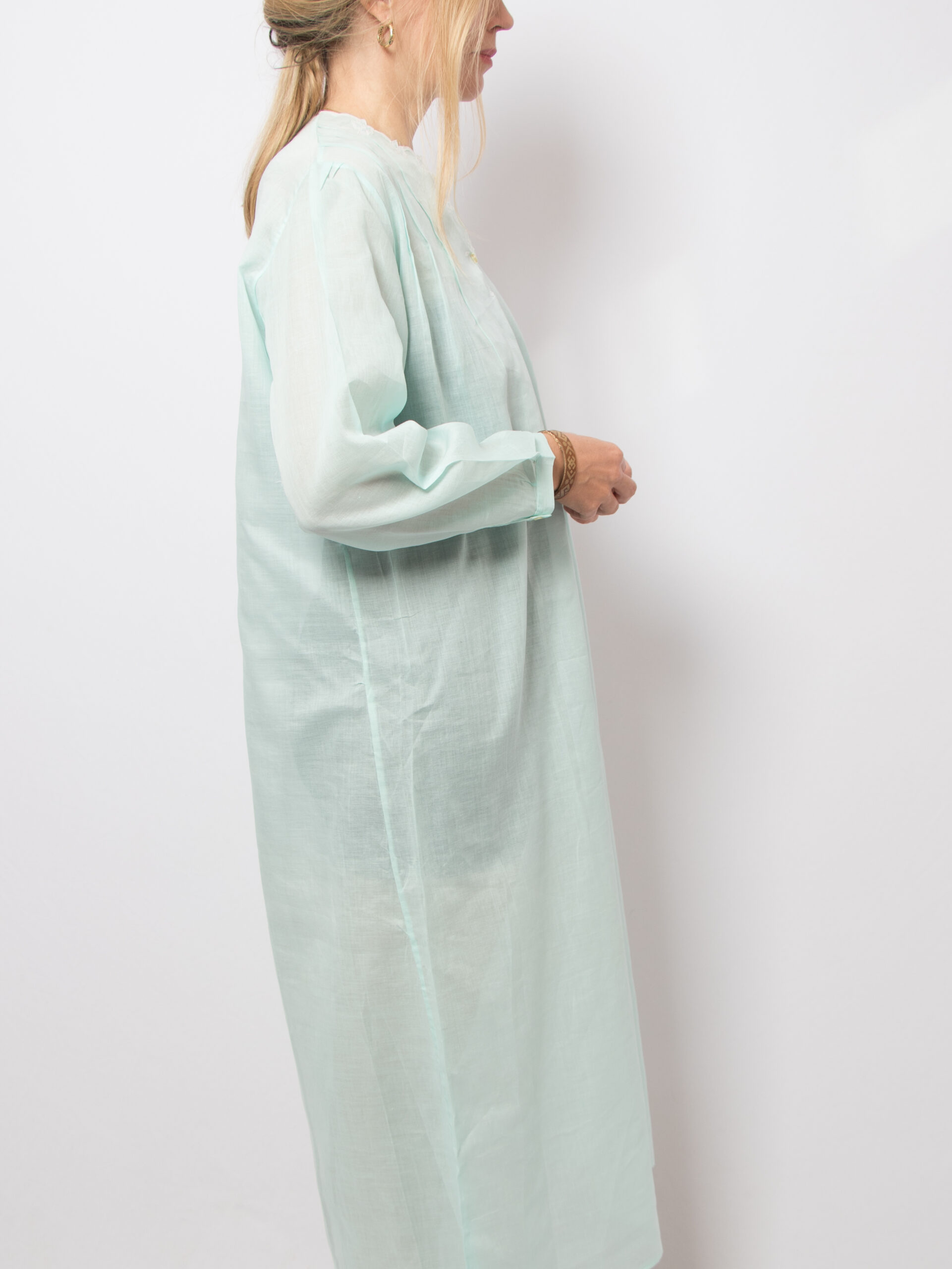 Vintage Long Green Sheer Nightgown Vintage Long Green Sheer Nightgown - Image 5