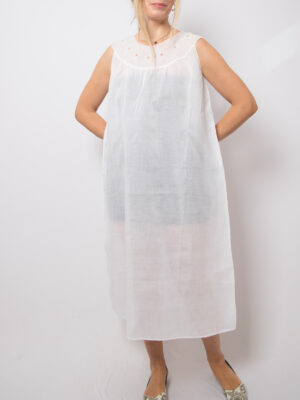 Vintage Long White Sheer Nightgown