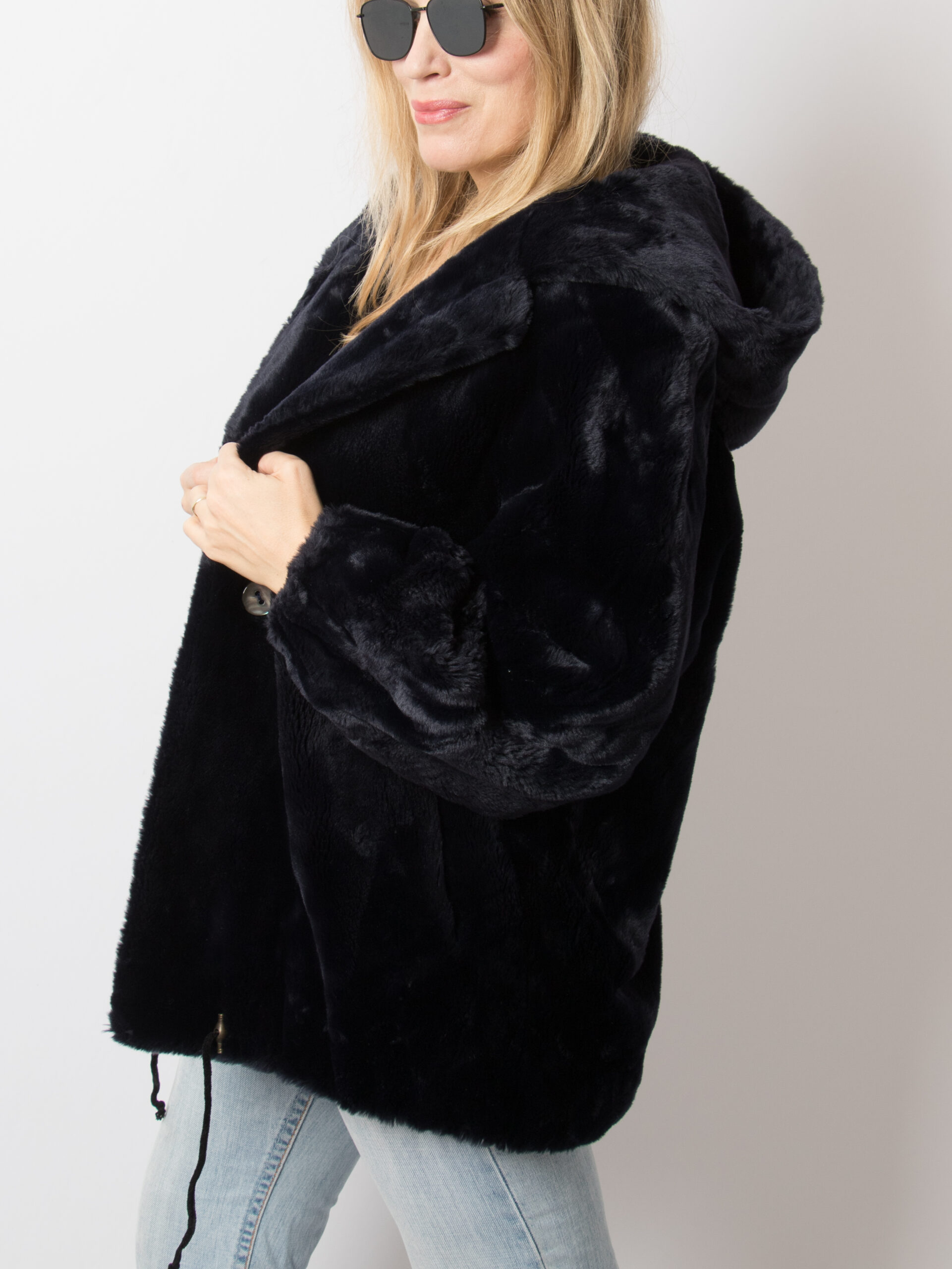 Vintage Hooded Faux Fur Coat Vintage Hooded Faux Fur Coat - Image 2