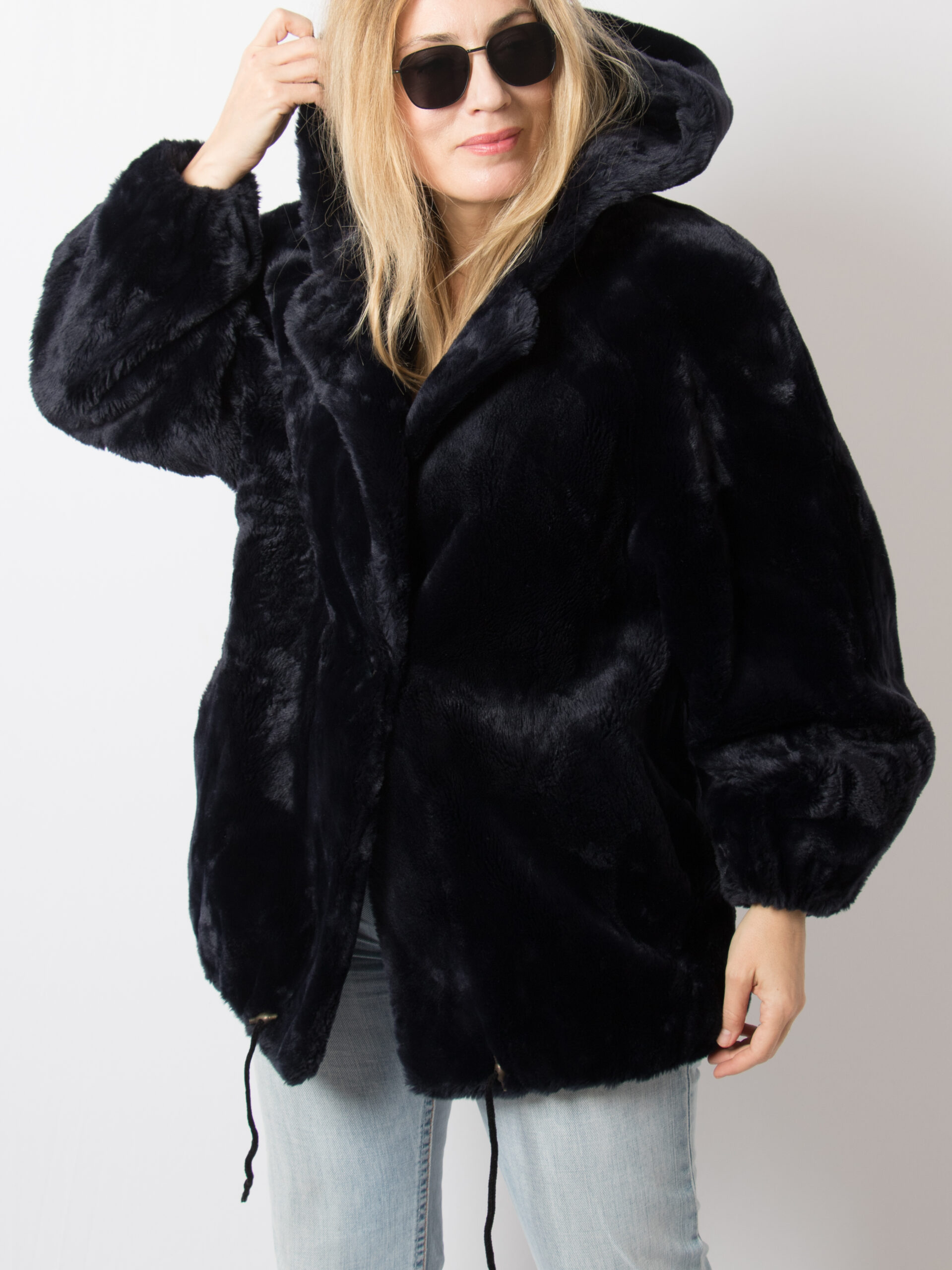 Vintage Hooded Faux Fur Coat Vintage Hooded Faux Fur Coat - Image 6