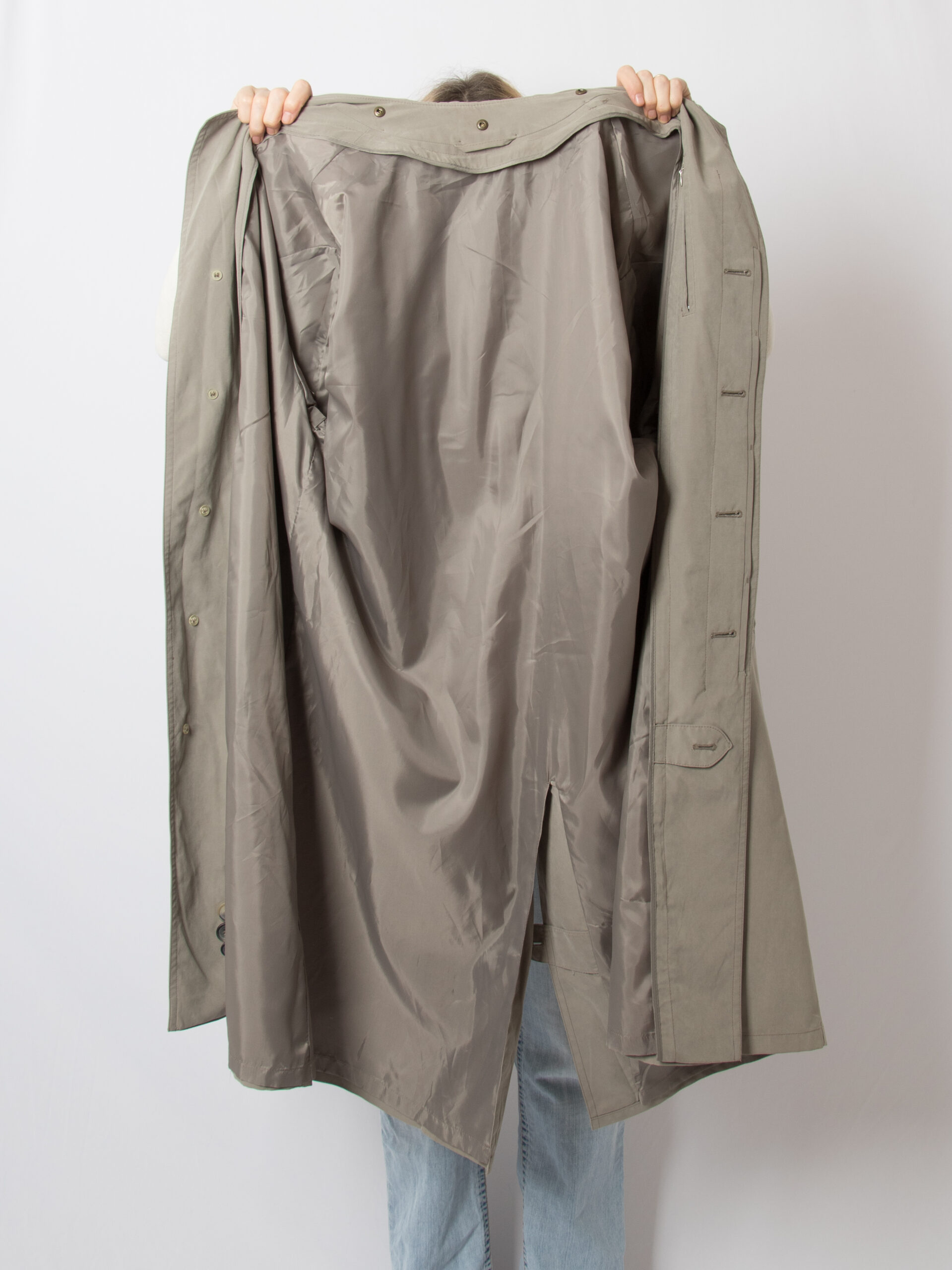 Vintage Taupe Oversized Duster Coat Vintage Taupe Oversized Duster Coat - Image 10